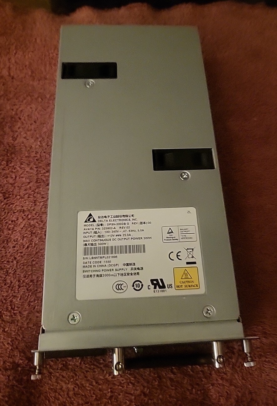 Delta Electronics Power Supply Unit Model: DPSN-300DB 300W for Dell PowerConnect