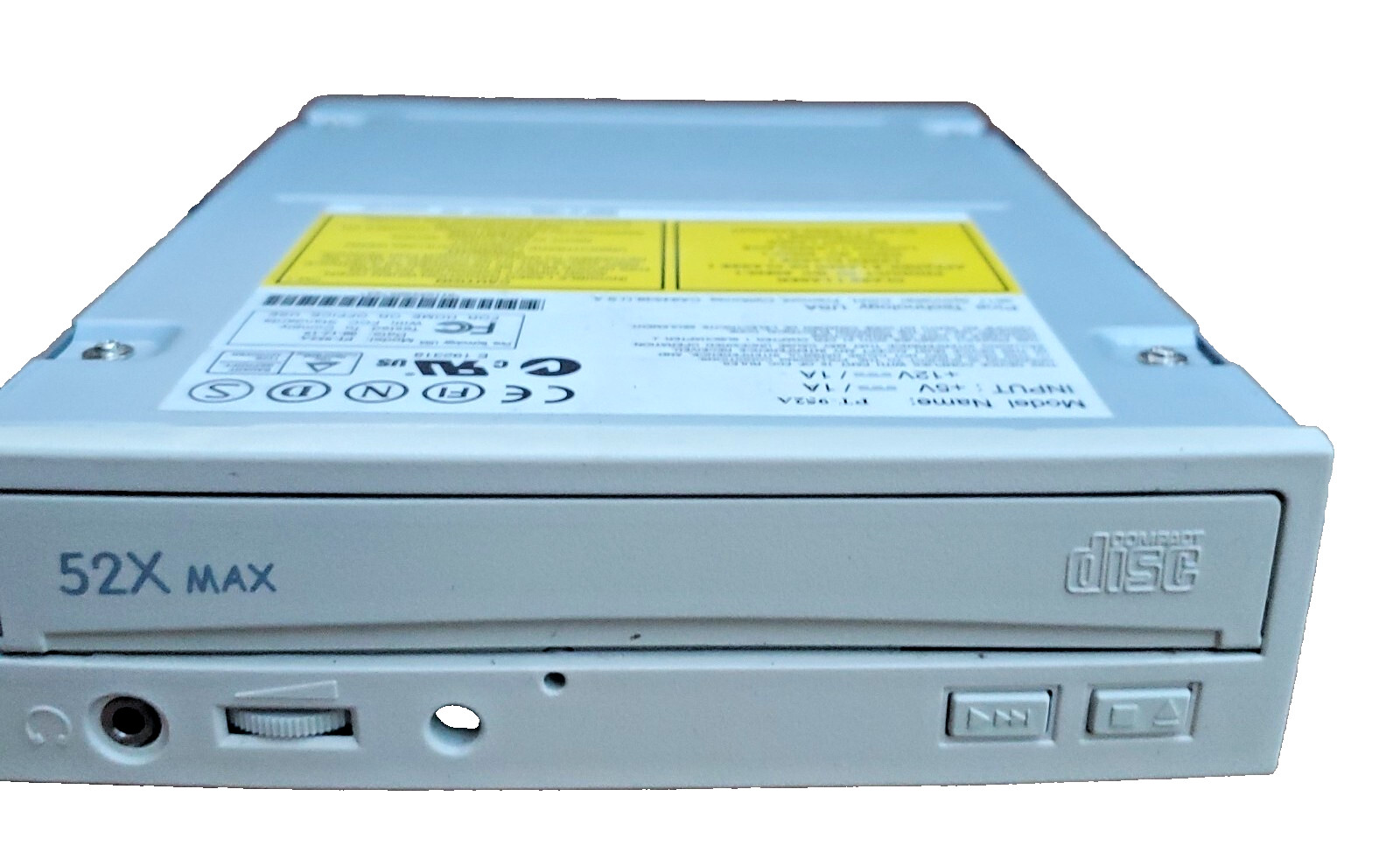Pine Technology PT‑952A 52X CD‑ROM Drive 5.25" Internal PC Compatible Tested