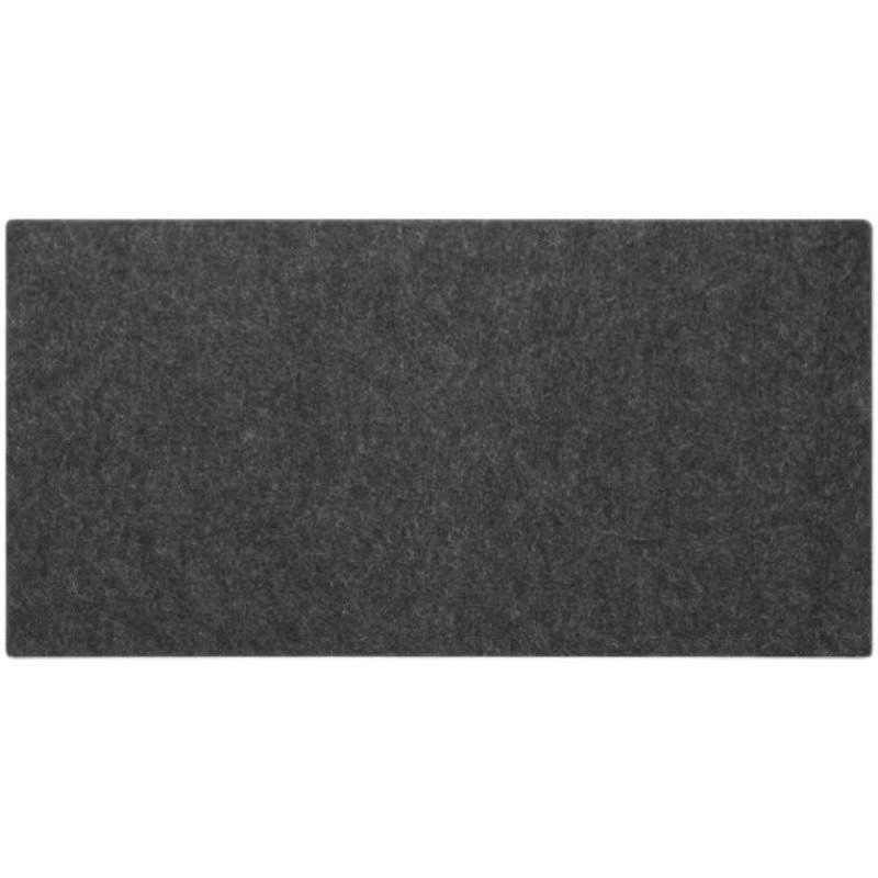 Felt Desk Pad Non-Slip Keyboard Mouse Mat 80x40cm Black Gray