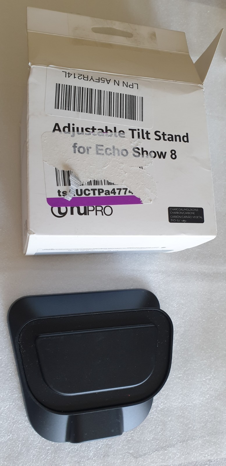 NuPro Charcoal Durable Adjustable Angle Tilt Stand For Echo Show 8 Black
