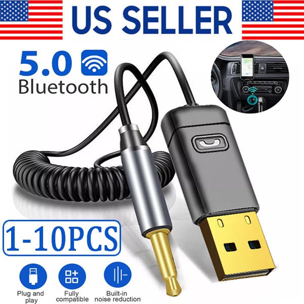 Wireless USB Bluetooth 5.0 Audio Transmitter Receiver Adapter For PC TV Car LOT