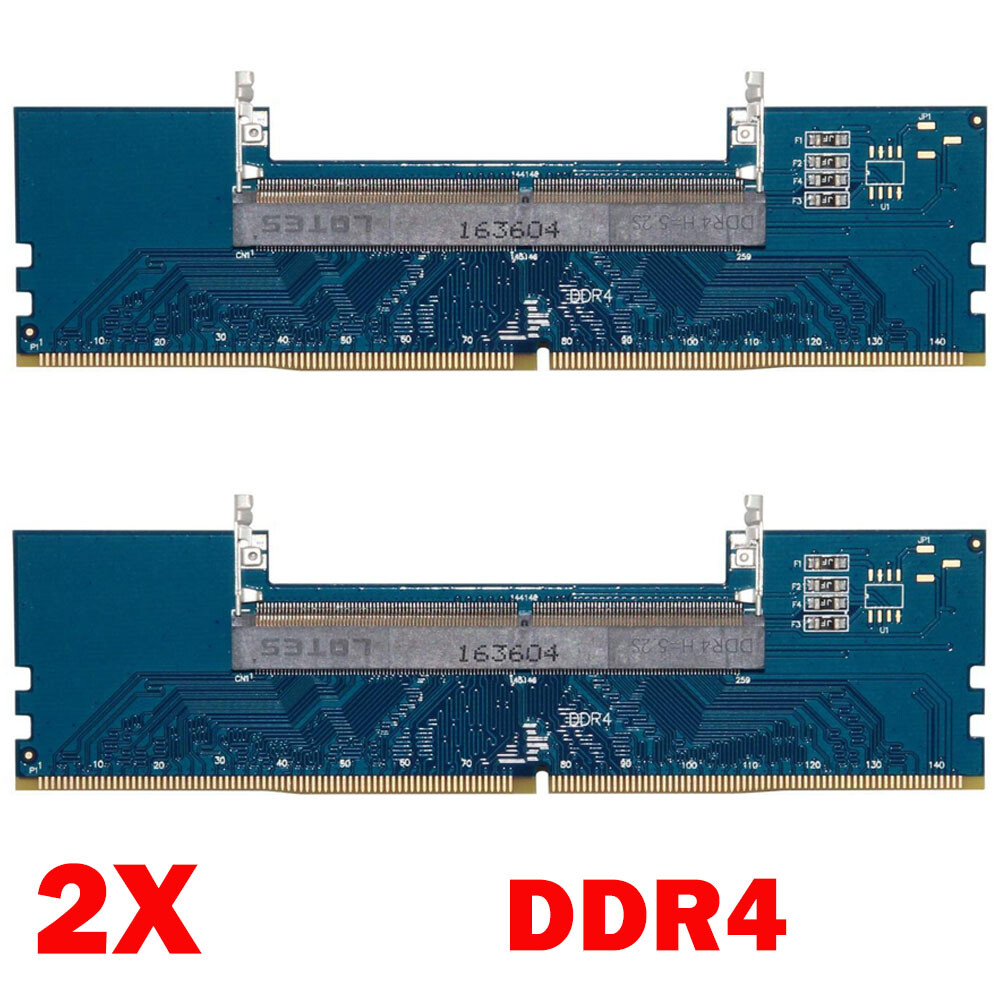 2Pack Laptop DDR4 RAM to Desktop Adapter Card Memory Tester SO DIMM to DDR4 HOT