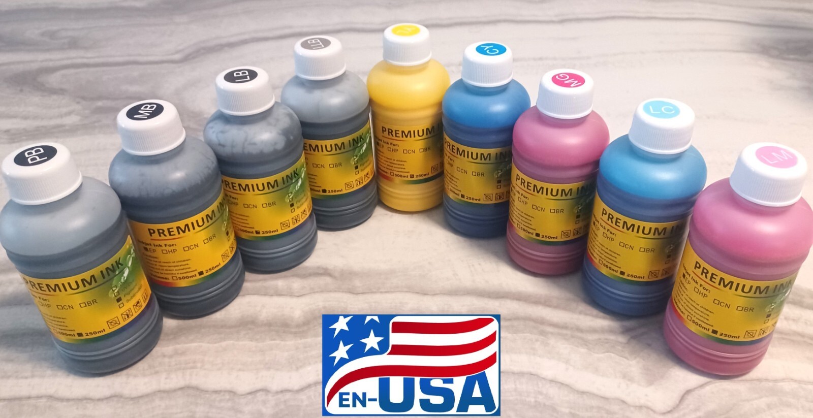 9x250 Pigment UltraChrome Bulk Refill Ink for Epson compatible Stylus Pro 11880