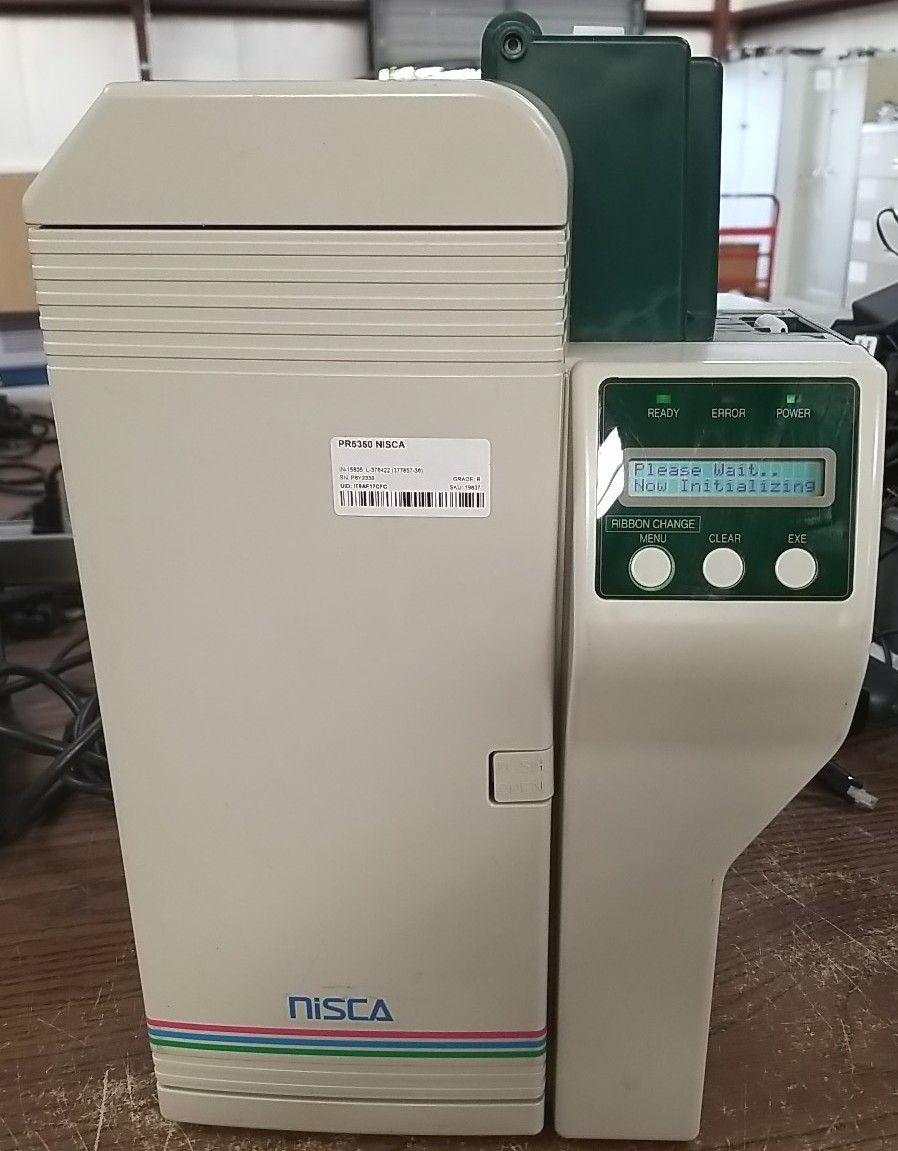 Nisca PR5350 Dual-Sided ID Card Printer UNIT ONLY Missing cover. *READ⬇️*