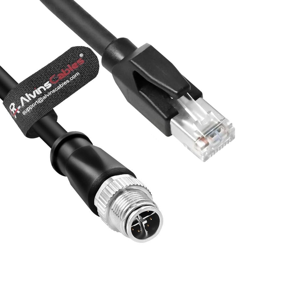 Ethernet CAT5 Shielded Cable M12 8 Pin X-Code to RJ45 Male for Cognex Network