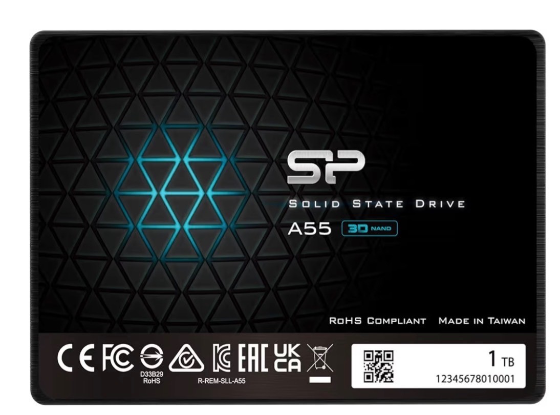 1TB SSD 3D NAND A55 SLC Cache Performance Boost SATA III 2.5" 7mm (0.28") SSD