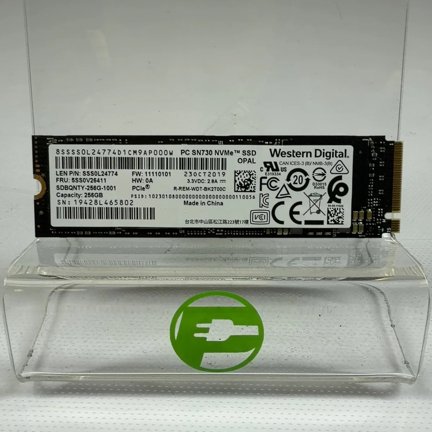 Western Digital 2280mm NVMe SSD OPAL 256GB M.2 NVMe Gen 3.0 x 4 SSD PC SN730