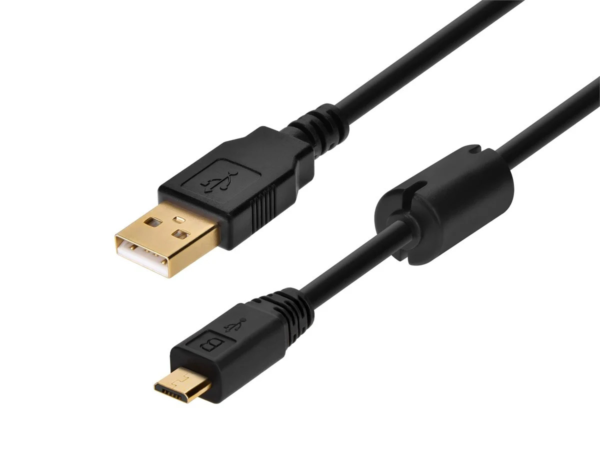 Monoprice USB Type-A to Micro Type-B 2.0 Cable - 3ft - Black, 5-Pin, 28/24AWG