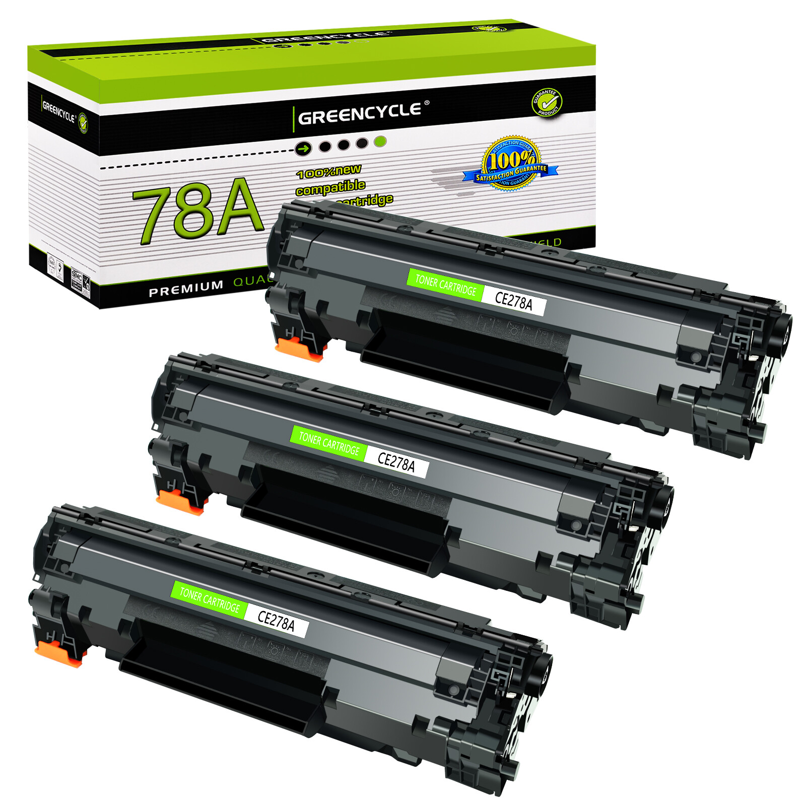 3PK CE278A 78A Ink Toner Compatible with HP LaserJet P1606dn M1536dnf MFP Black