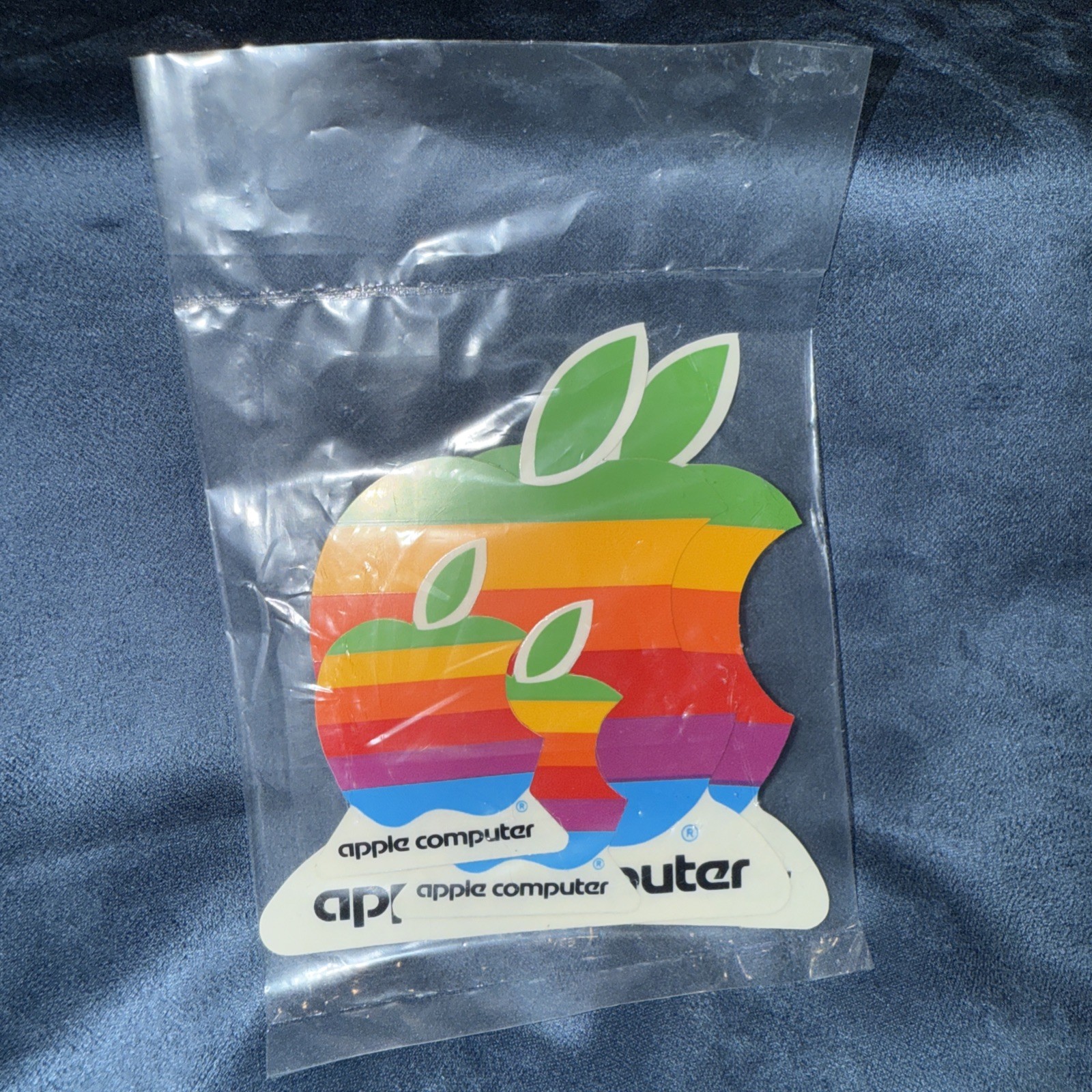 Vintage Apple Computer Rainbow Logo Decals Pack of 4 Stickers Sealed 1978–83