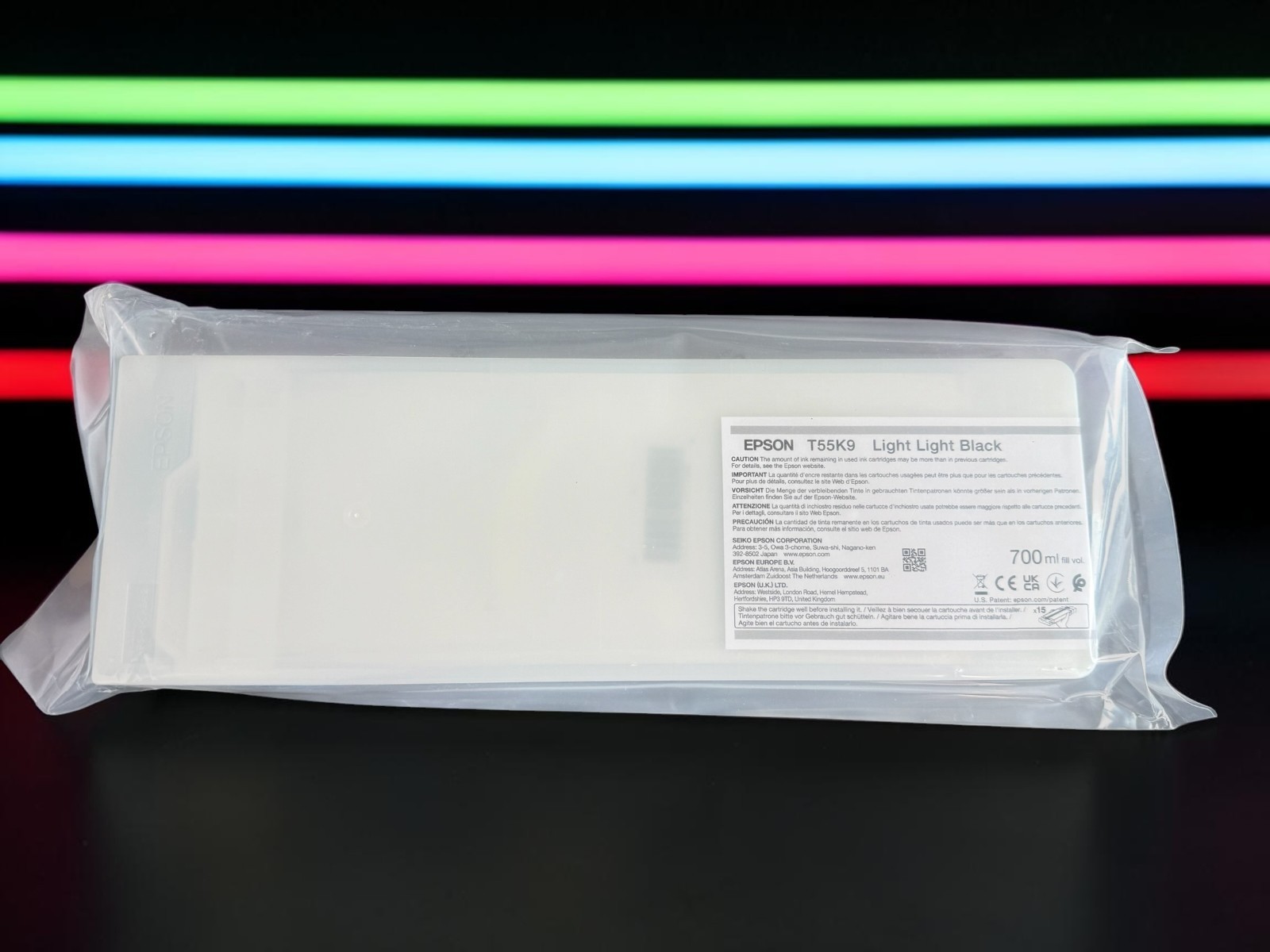 Genuine Epson SureColor Light Light Black Ink Cartridge T55K9 EXP 03/28/2026