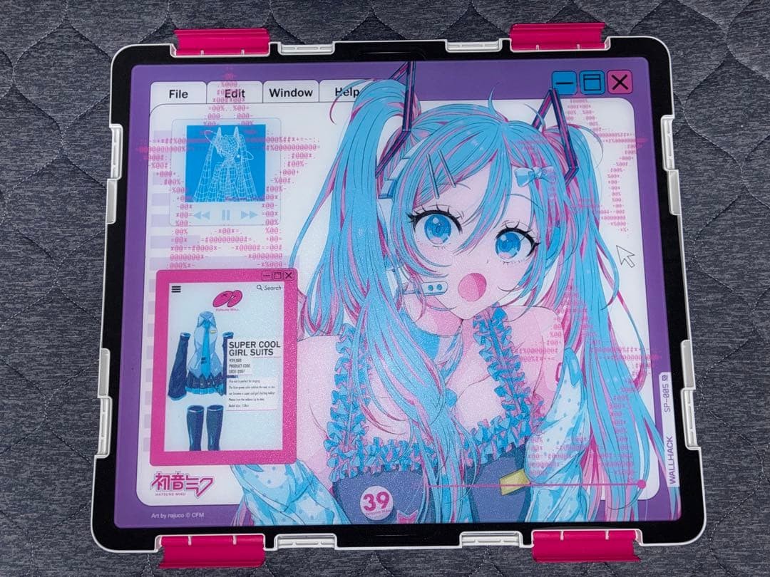 Wallhack SP-005 Hatsune Miku OS Glass Mouse pad From JP