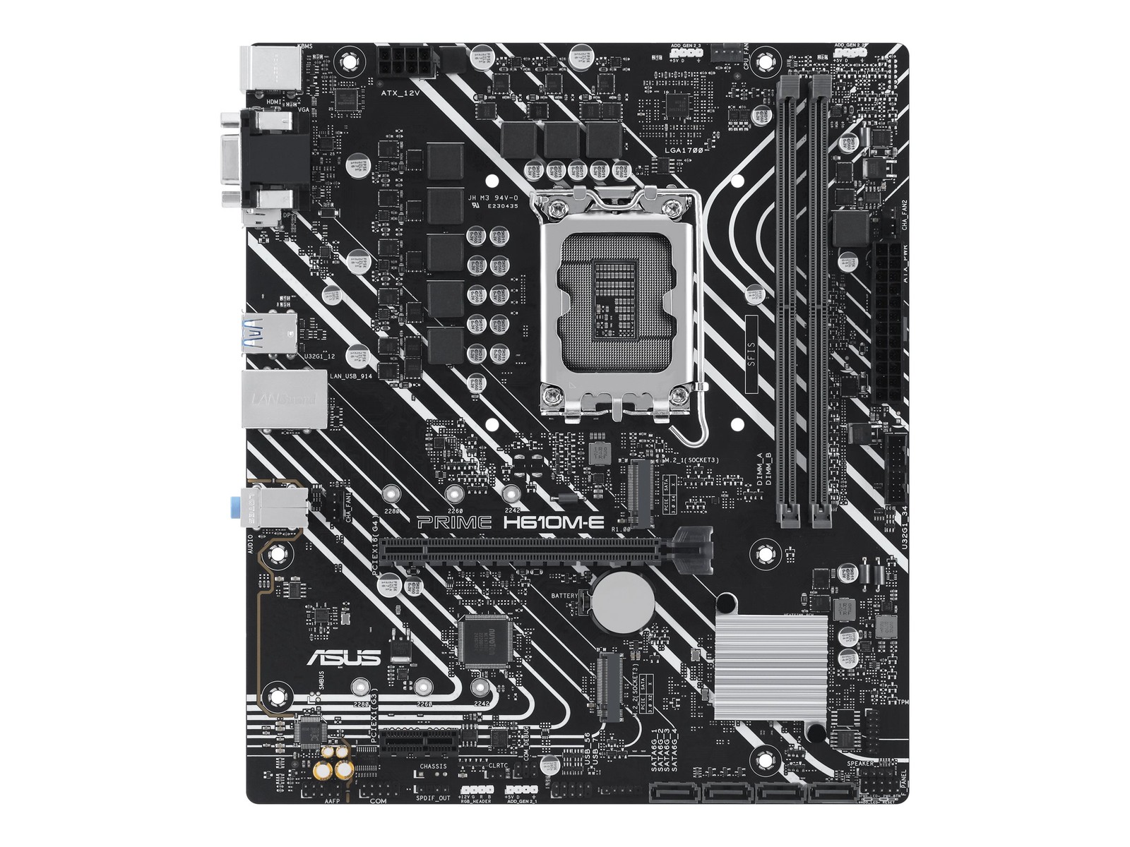 ASUS PRIME H610M-E-CSM, Intel, LGA 1700, Intel® Celeron®, 90MB1G10-M0EAYC