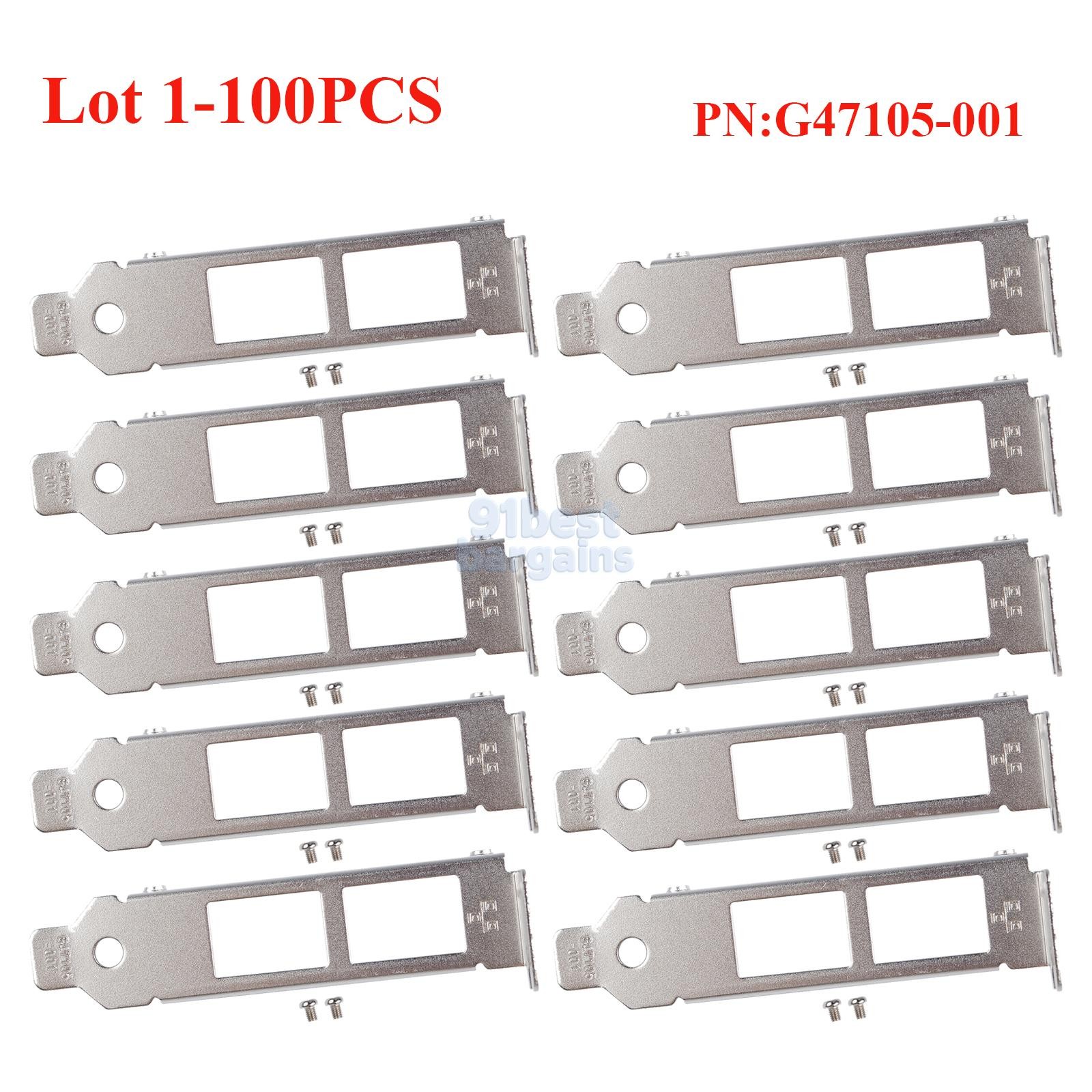 Lot Low Profile Bracket Intel X540-T2 X550-T2 G47105-001 G18238-004 H93051-001