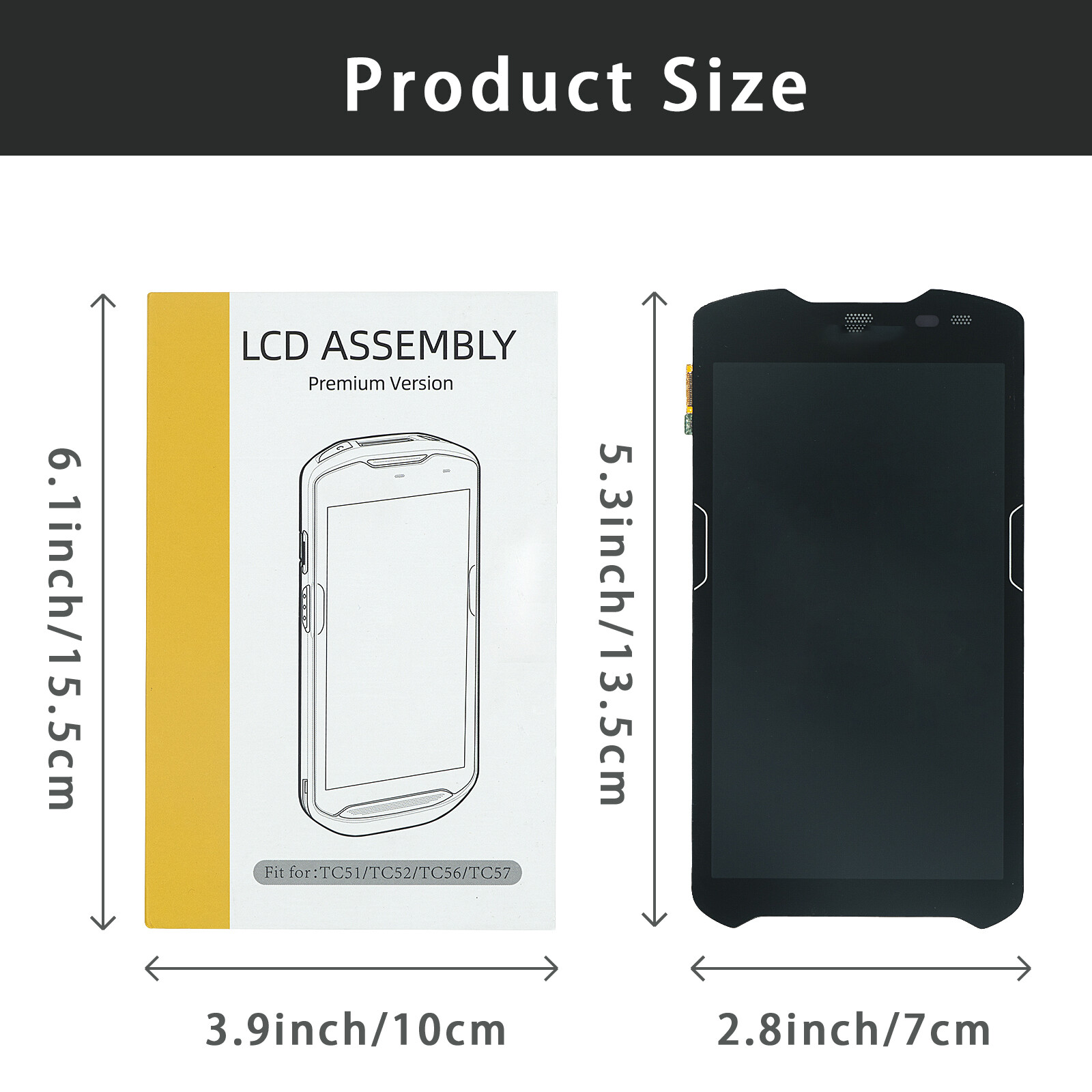 LCD Module & Touch Screen Digitizer For Zebra TC51 TC510K TC56 TM050JDHG33 Good