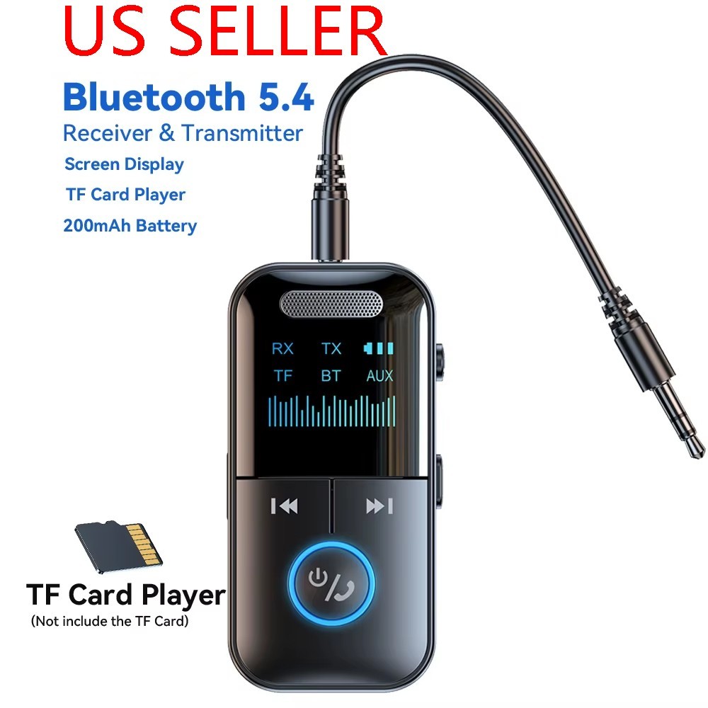 4 in1 Bluetooth Audio Adapter Wireless Receiver Transmitter MP3 Player 3.5mm Aux