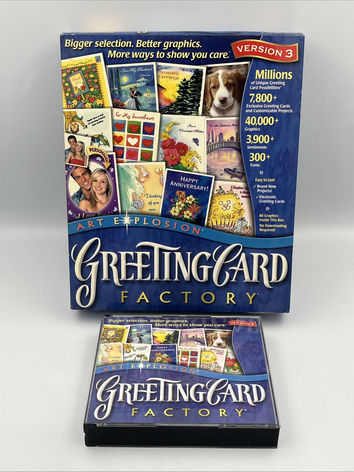 Art Explosion Greeting Card Factory Version 3  for Windows 98 2000, Me, or XP