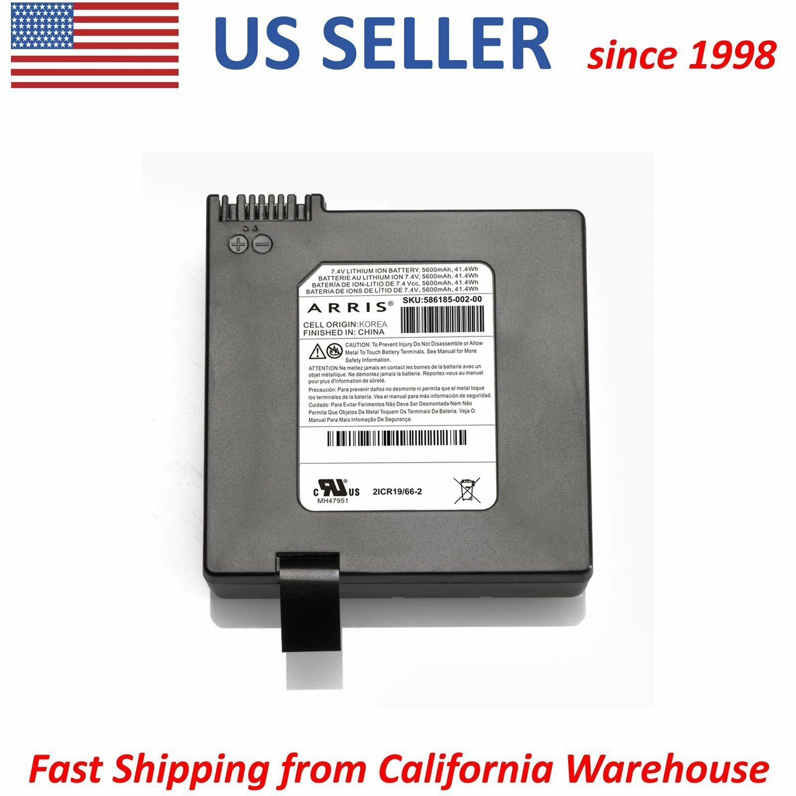 ARRIS 7.4V 5600mAh Lithium-ion Li-ION Battery 586185-002-00 AT&T U-Verse NVG589