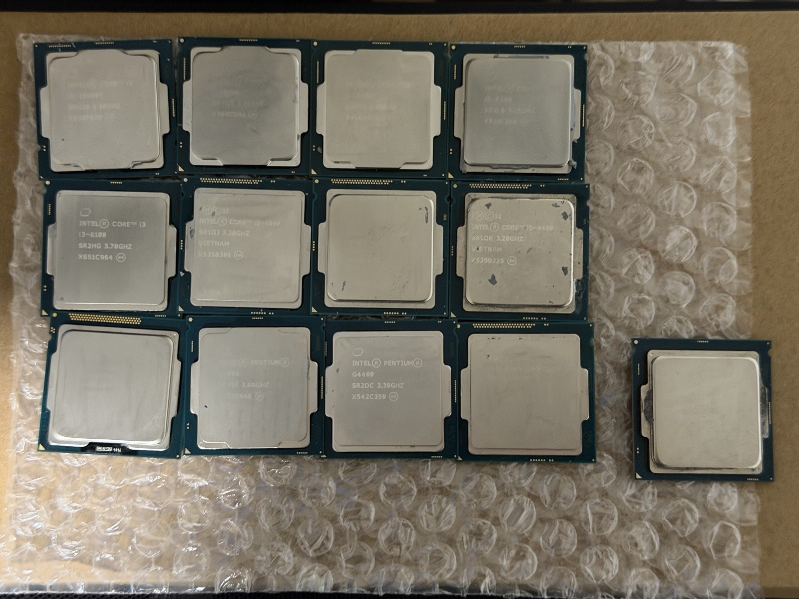 (LOT OF 13) Various Intel Core CPU Processors - See Pictures & READ