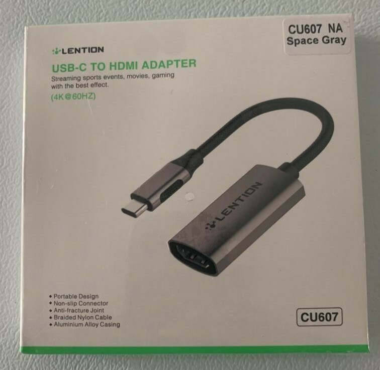 LENTION USB C to HDMI Adapter, 4K/60Hz Digital AV Compatible MacBook Pro