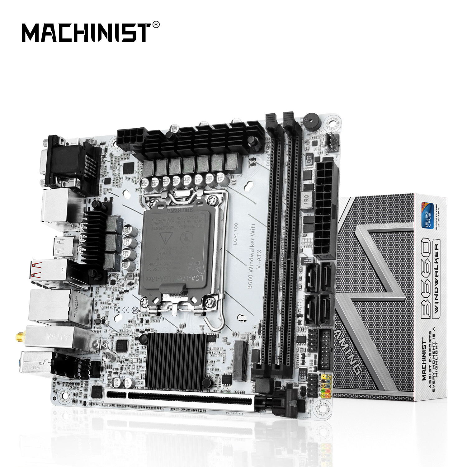 LGA 1700 B660 WiFi Motherboard NVME M.2 DDR4 RAM Memory for Intel 12/13 Gen CPU