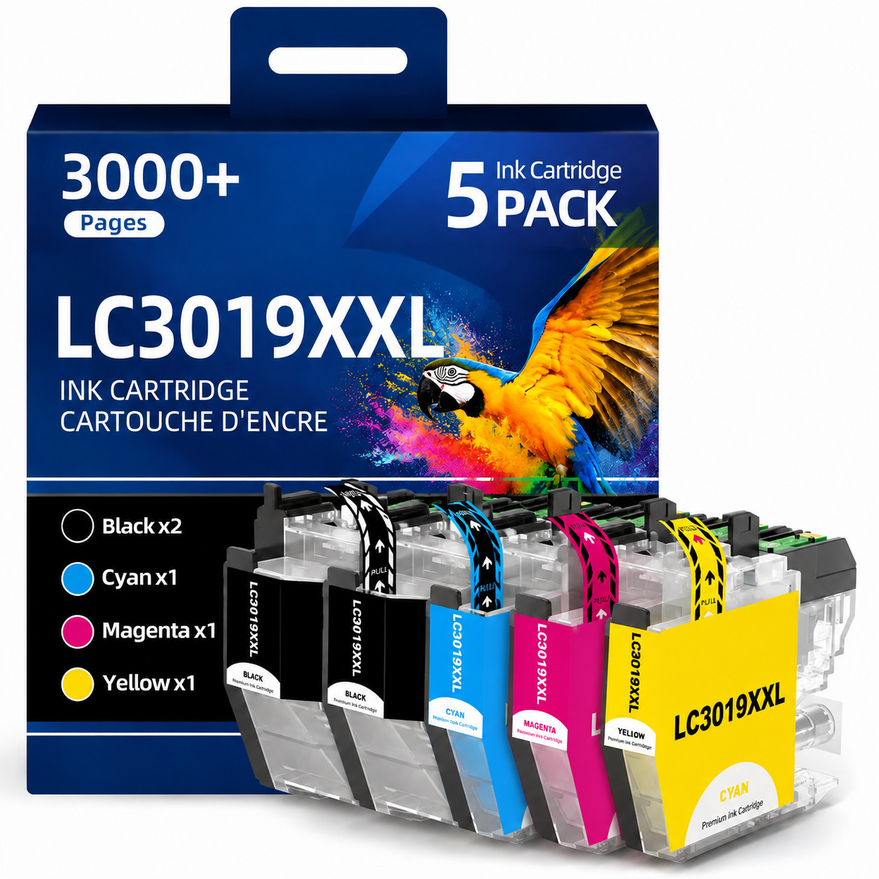5-Pack LC3019 XXL Ink Cartridge(BK/C/M/Y) for Brother MFC-J6730DW MFC-J6930DW