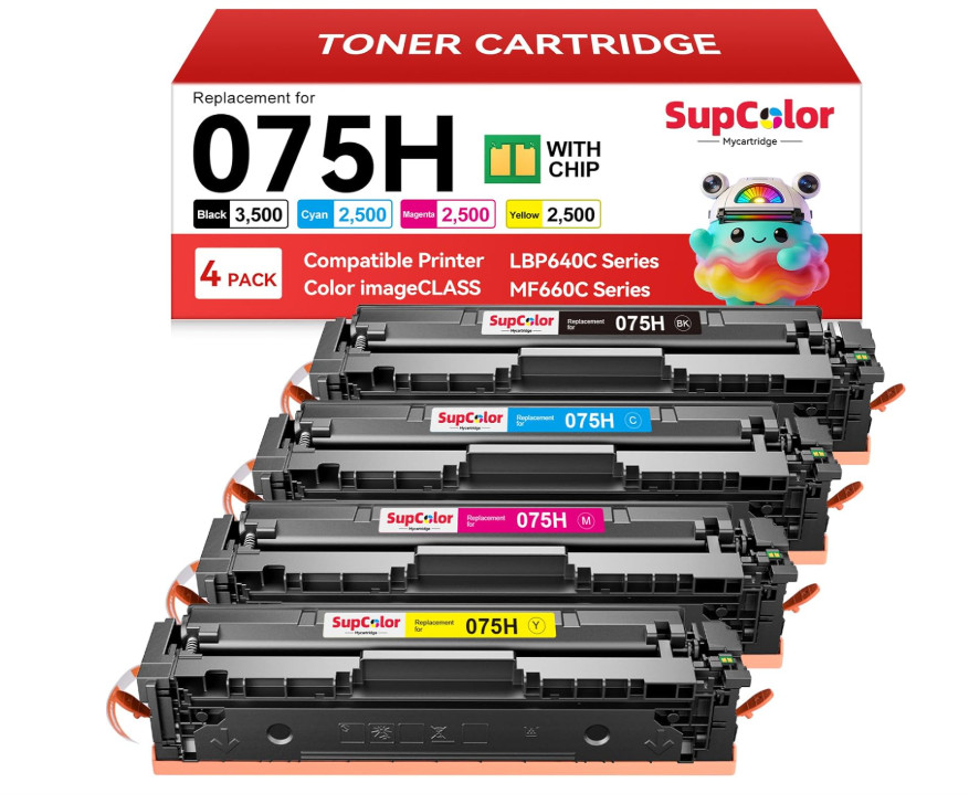 Compatible 075H Toner Cartridge Replacement for Canon 075 075H Toner Cartridge C