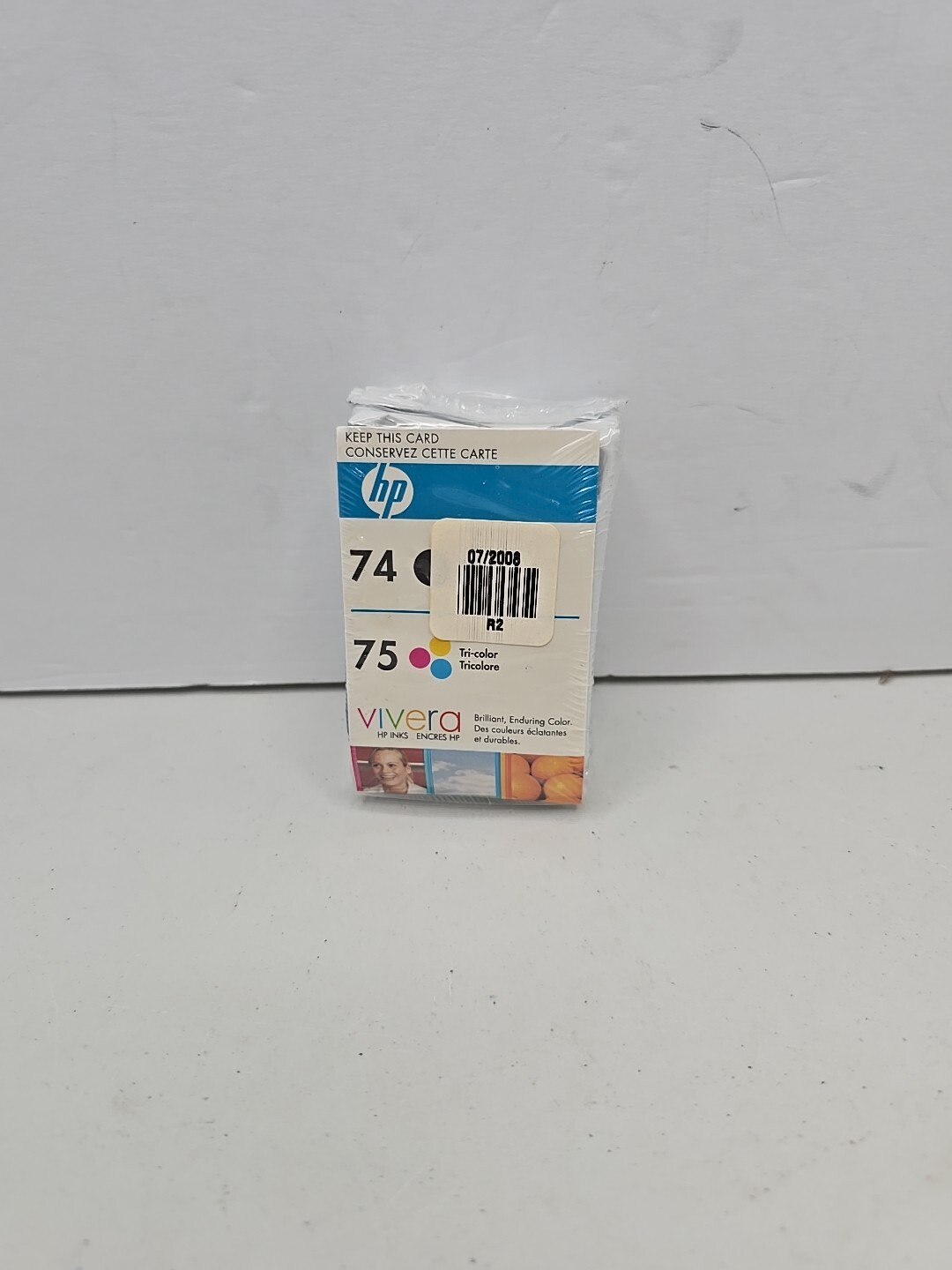 New HP Inkjet Print Cartridge Vivera HP Inks 74 Black-75 Tri color