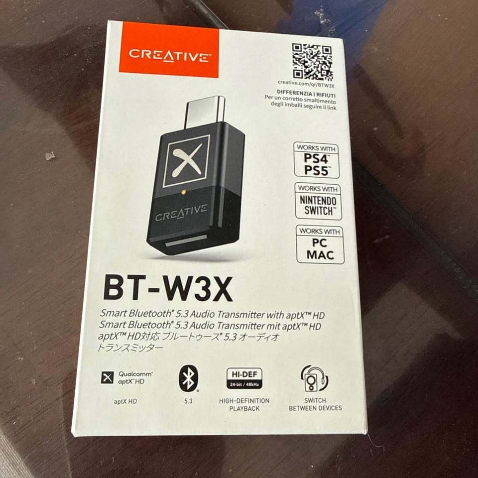 Creative BT-W3X Smart Bluetooth® 5.3 Audio Transmitter with aptX HD