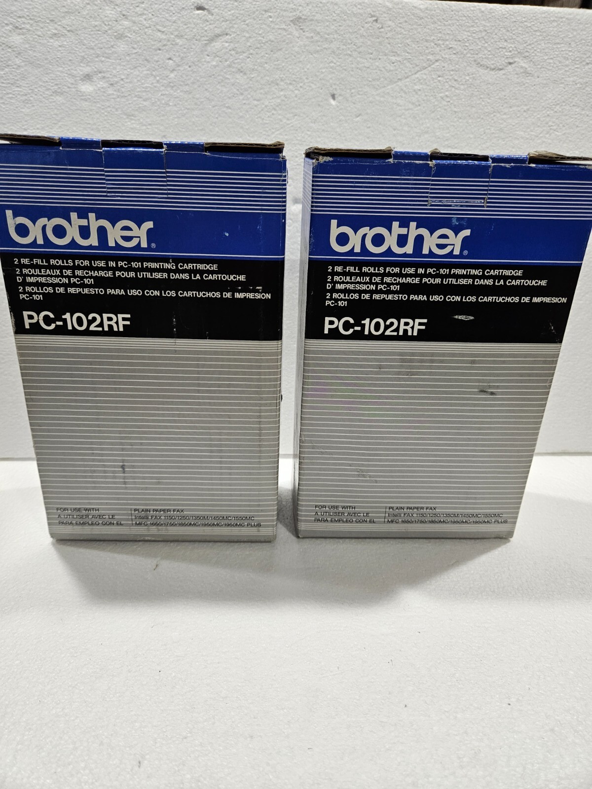 Genuine Brother PC-102RF 3 Re-Fill Rolls For Use in PC-101 Printing Cartridge