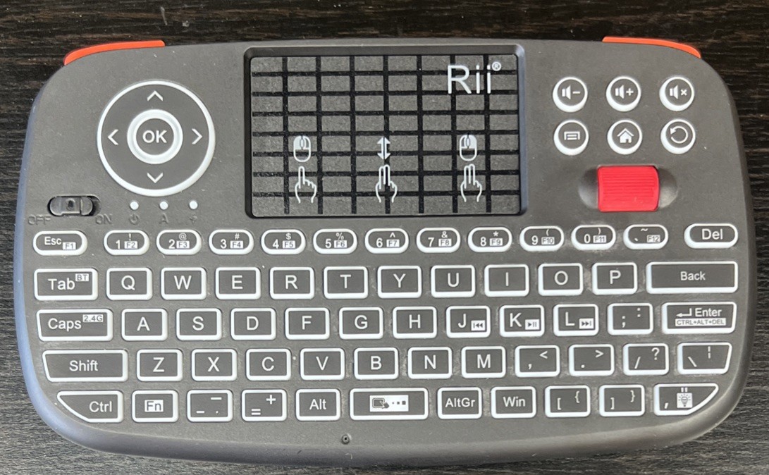 Rii X8 Mini Wireless Keyboard Touchpad Combo RGB Backlit PC TV Remote Smart