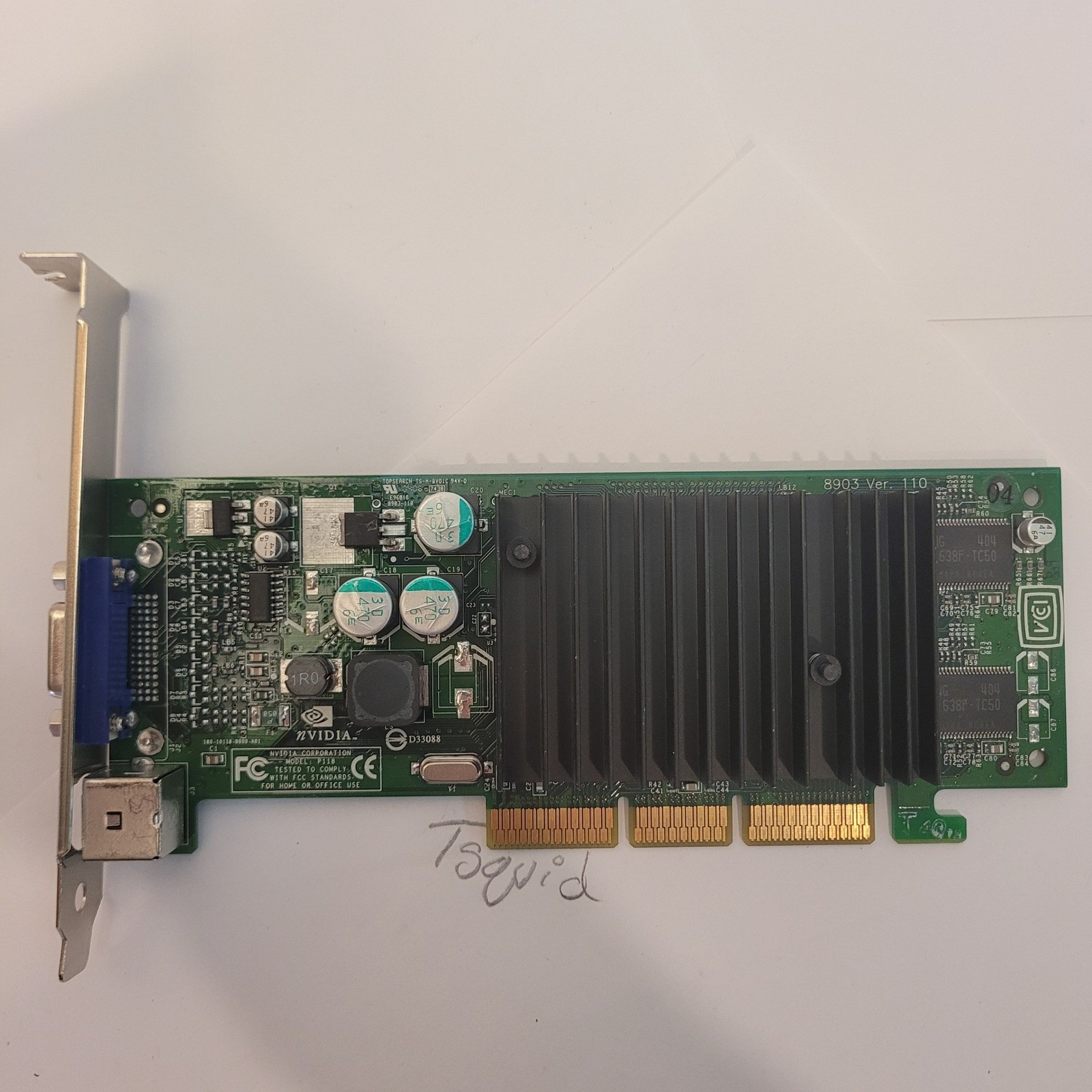 NVIDIA GeForce FX 5200 128MB AGP 8X Graphics Card Low Profile P118 VGA S-Video