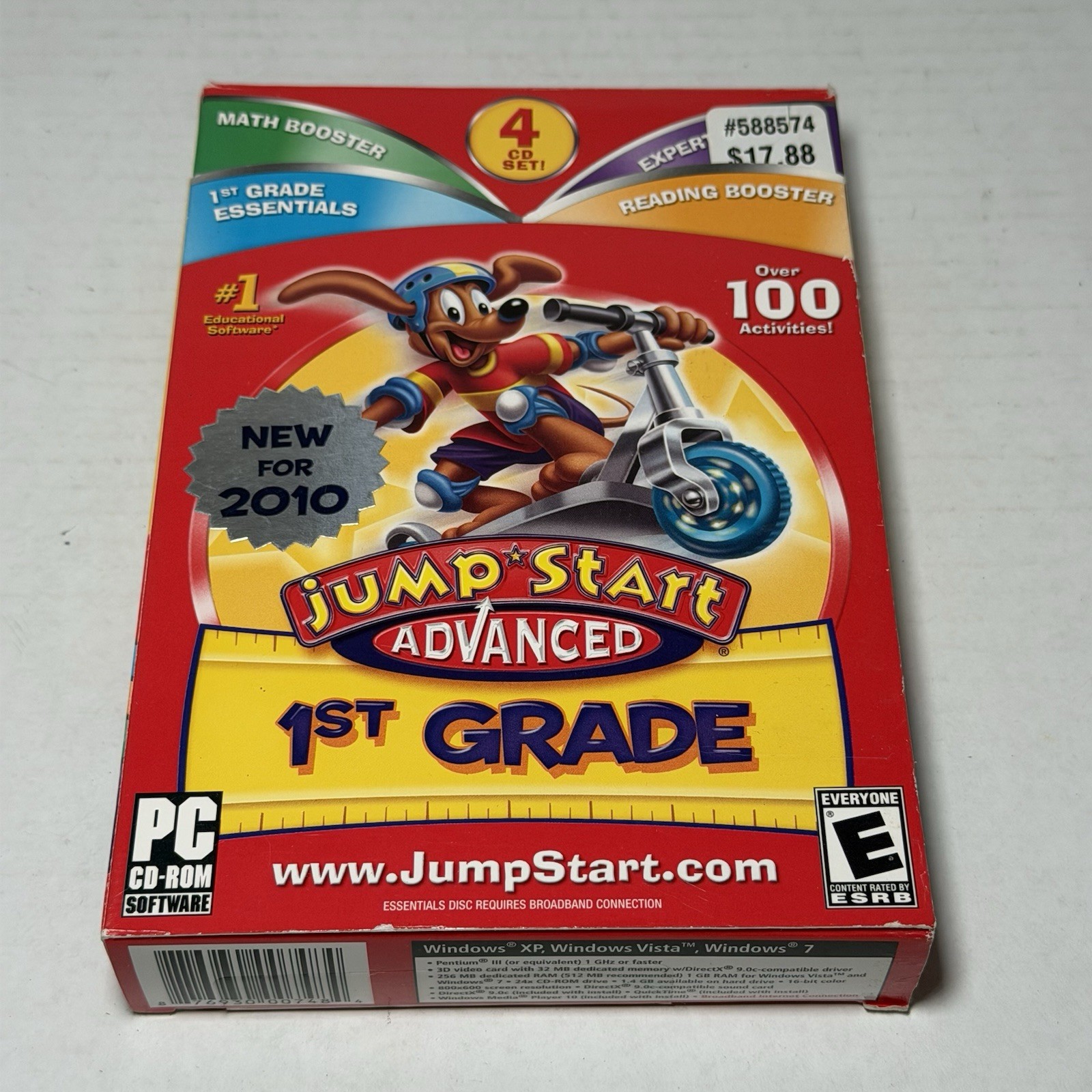 Jumpstart Advanced 1st Grade Box Set Incomplete 2 Discs Reading Spelling 2010