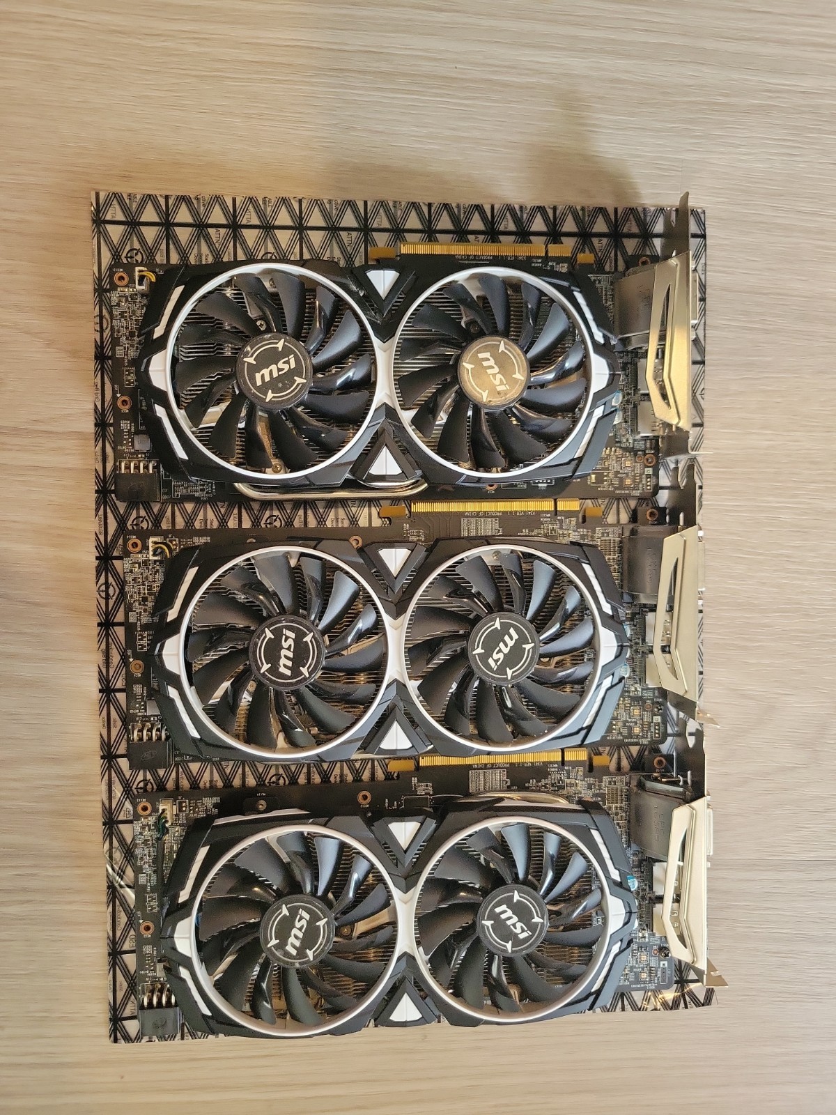 LOT OF 3 MSI Radeon RX 480 ARMOR OC 4GB GDDR5 Graphics Cards -READ DESCRIPTION