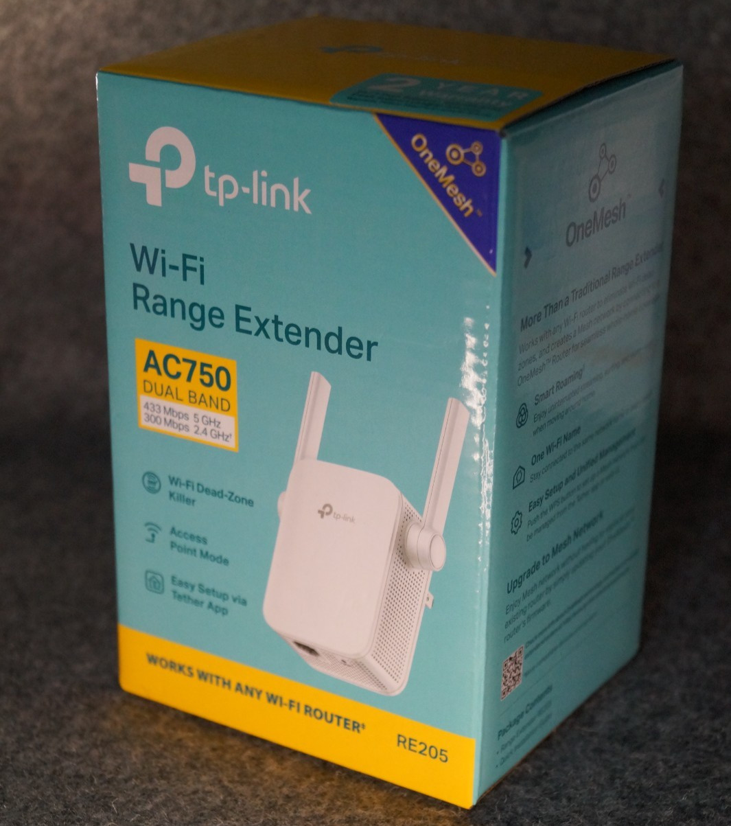 TP‑Link RE205 AC750 Dual‑Band Mesh Wi‑Fi Range Extender NEW