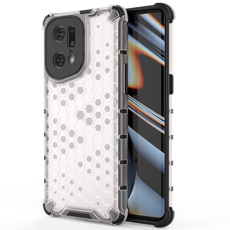 Case For Oppo Find X3 X5 Pro K7 K9 K10 F21 Pro F19 Honey Comb Clear Cover