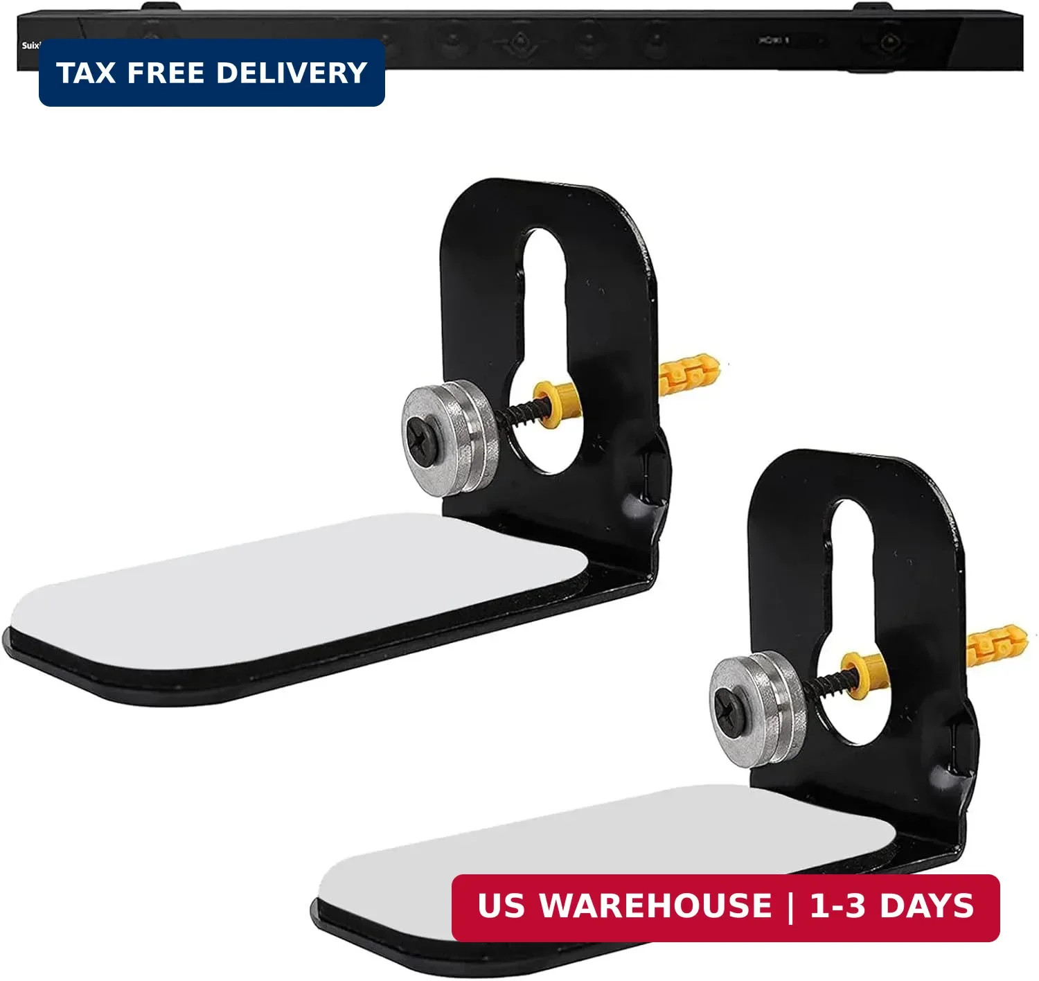 Sound Bar Mounts Universal Wall Mount Kit Mounting Bracket Compatible Most of So