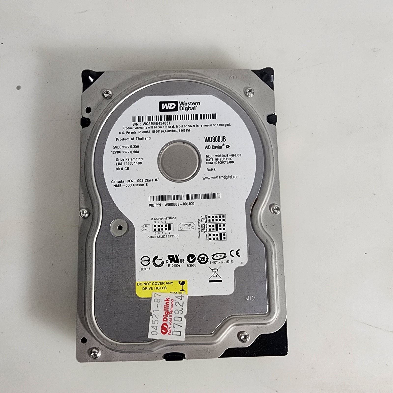 Western Digital WD800JB-00JJC0 Hard Disk Drive