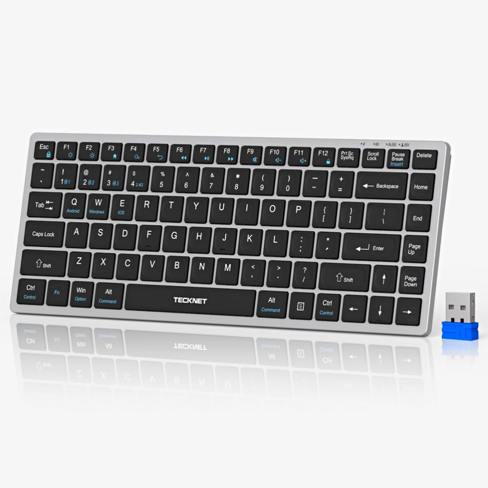 TeckNet Bluetooth Keyboard Rechargeable, Small Keyboard