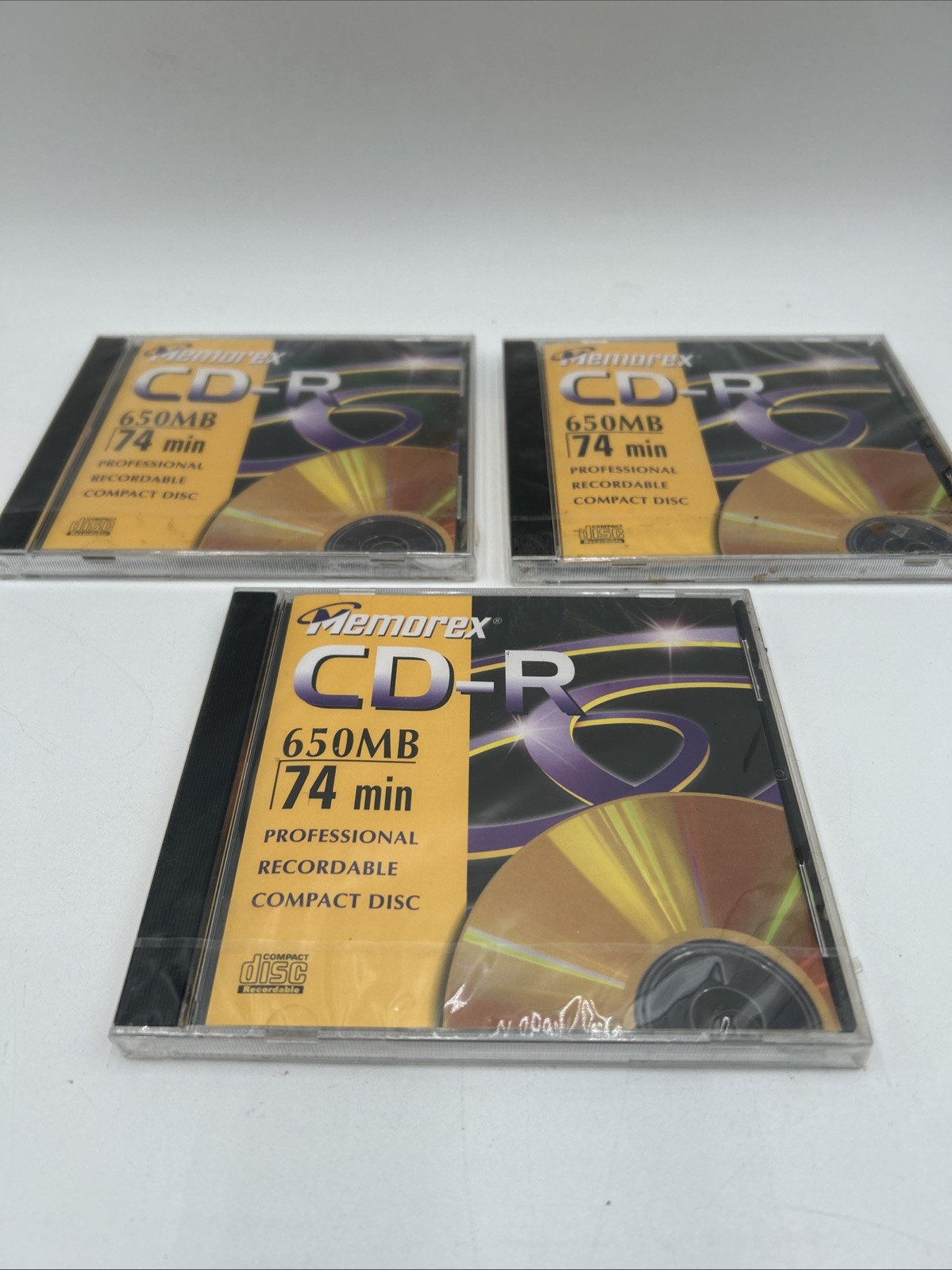 Memorex Lot Of 3 New CD-R 650MB 74 Minutes Compact Disc