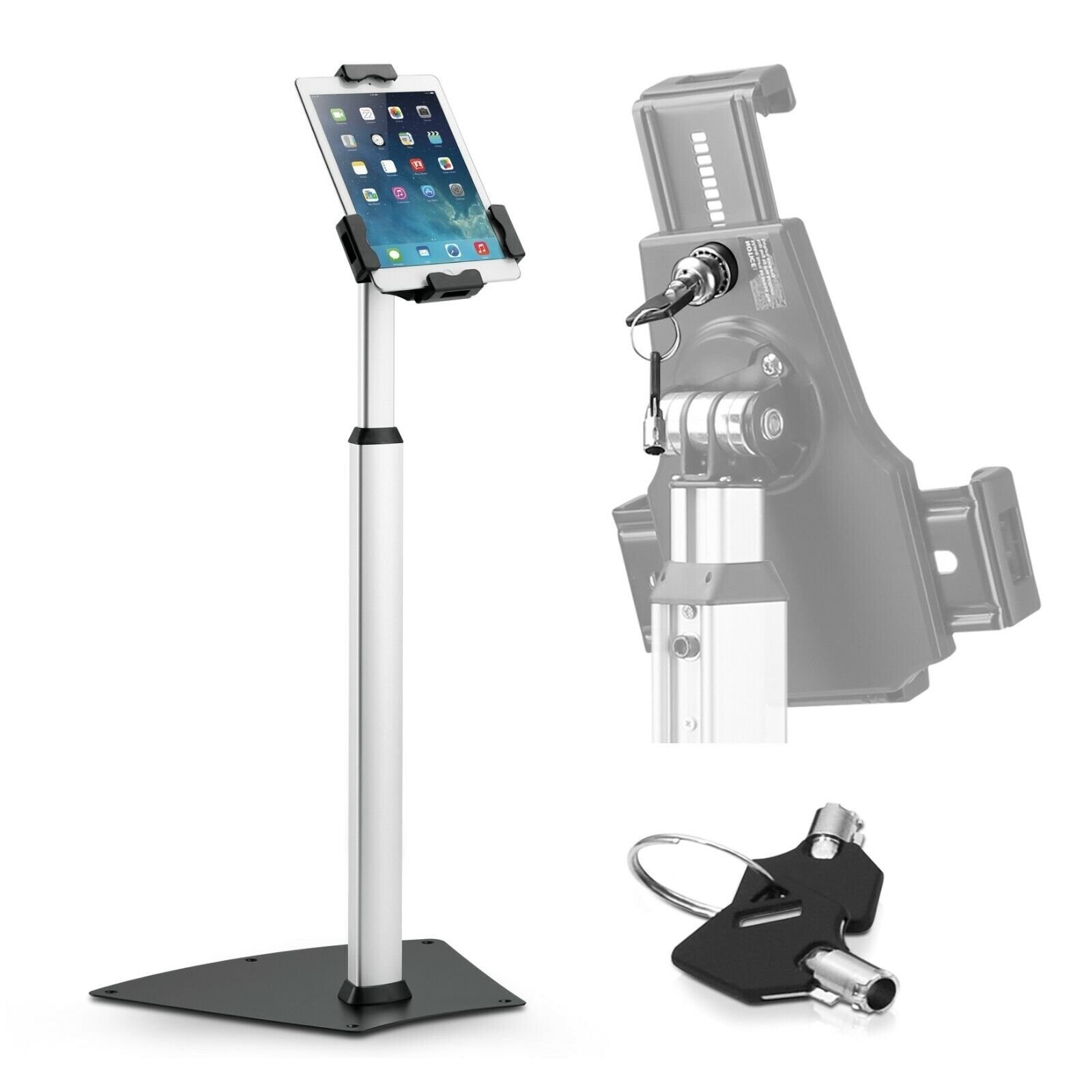 Pyle Universal Tamper-Proof Anti-Theft iPad/Tablet Kiosk Floor Stand Mount