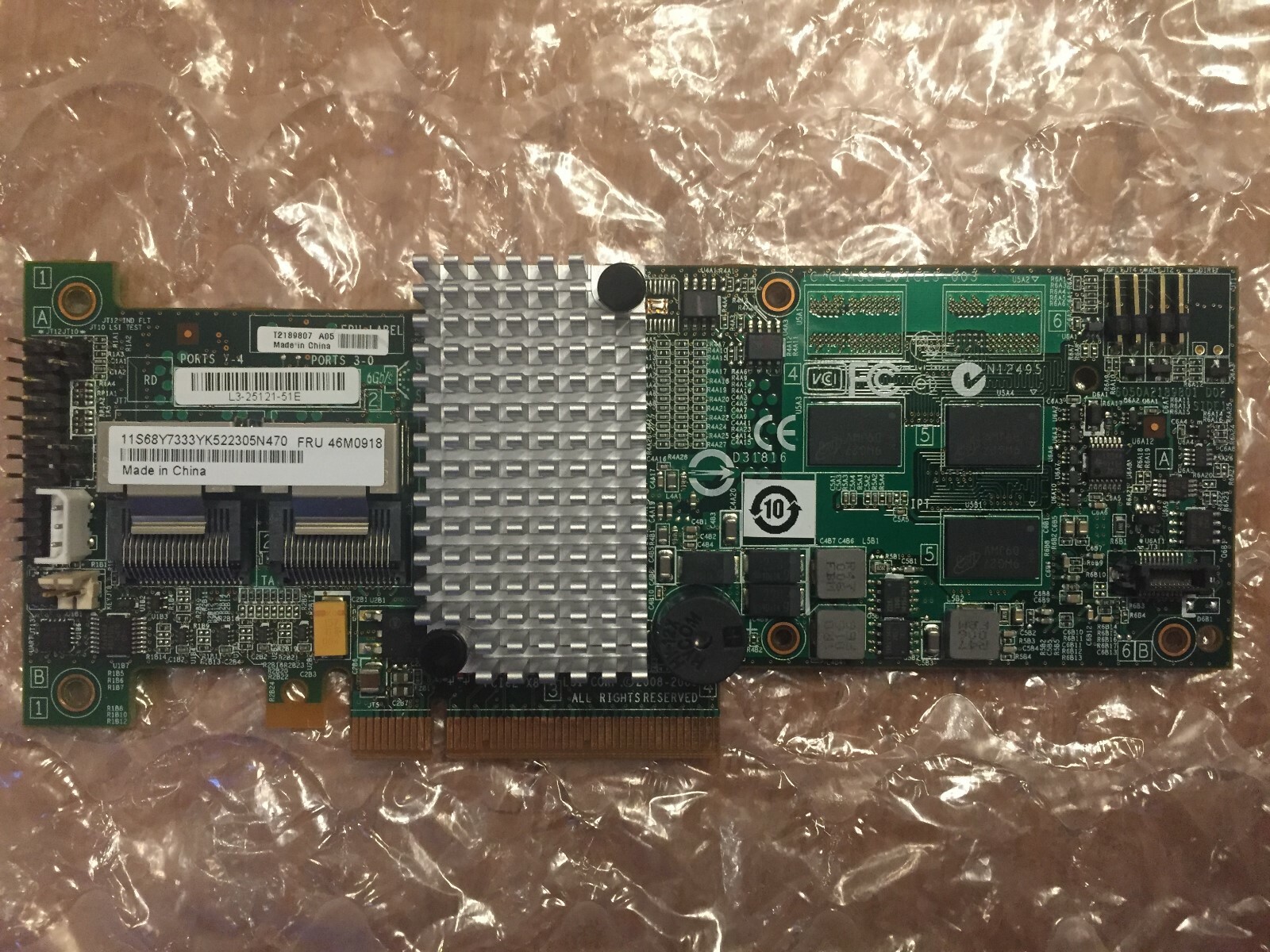 LSI / IBM L3-25121 -51E (46M0918) SAS PCIe2  X8 Raid Controller Card