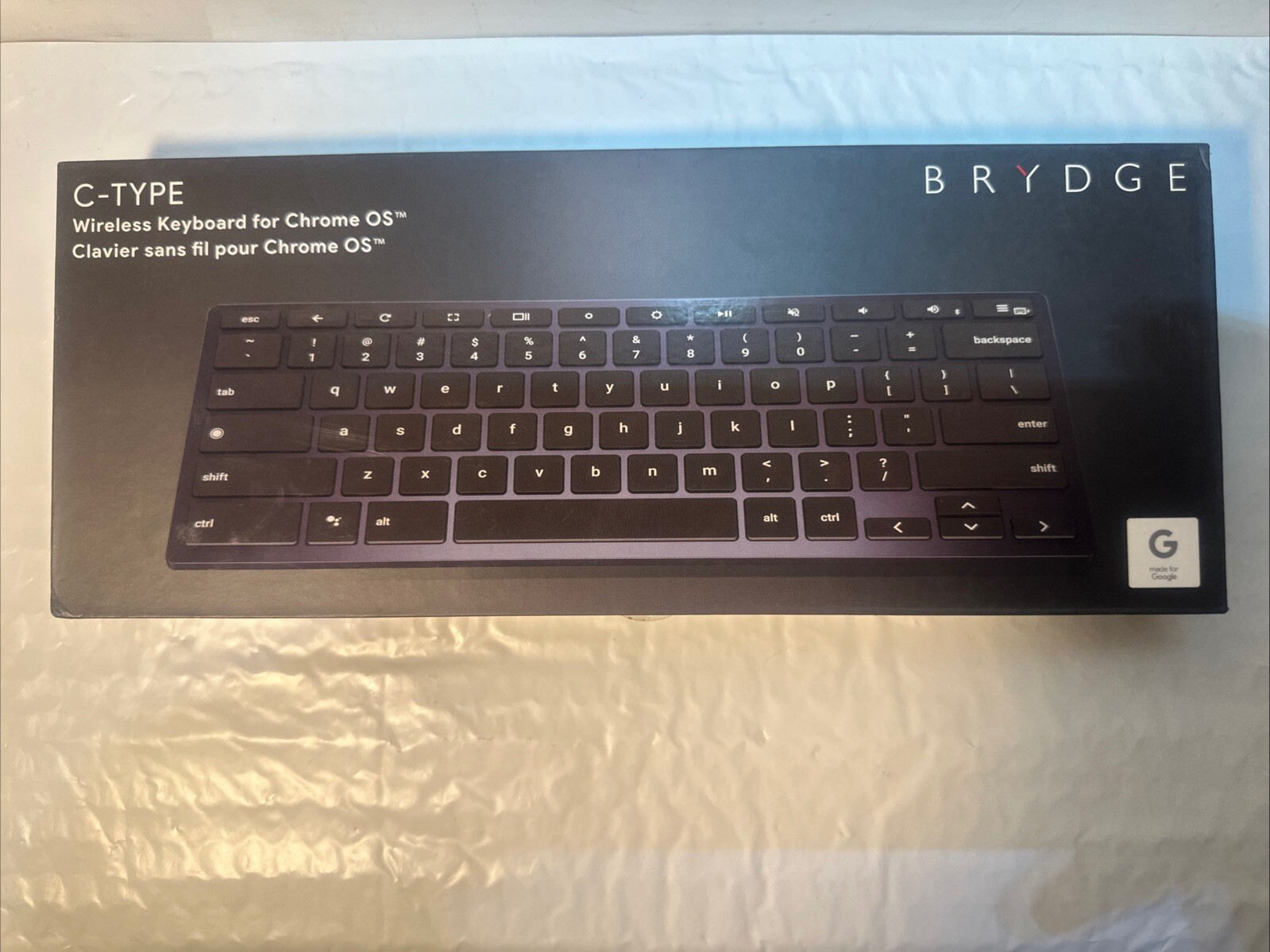 Brydge C-Type Wireless Bluetooth/USB Wired Desktop Keyboard for Chrome OS