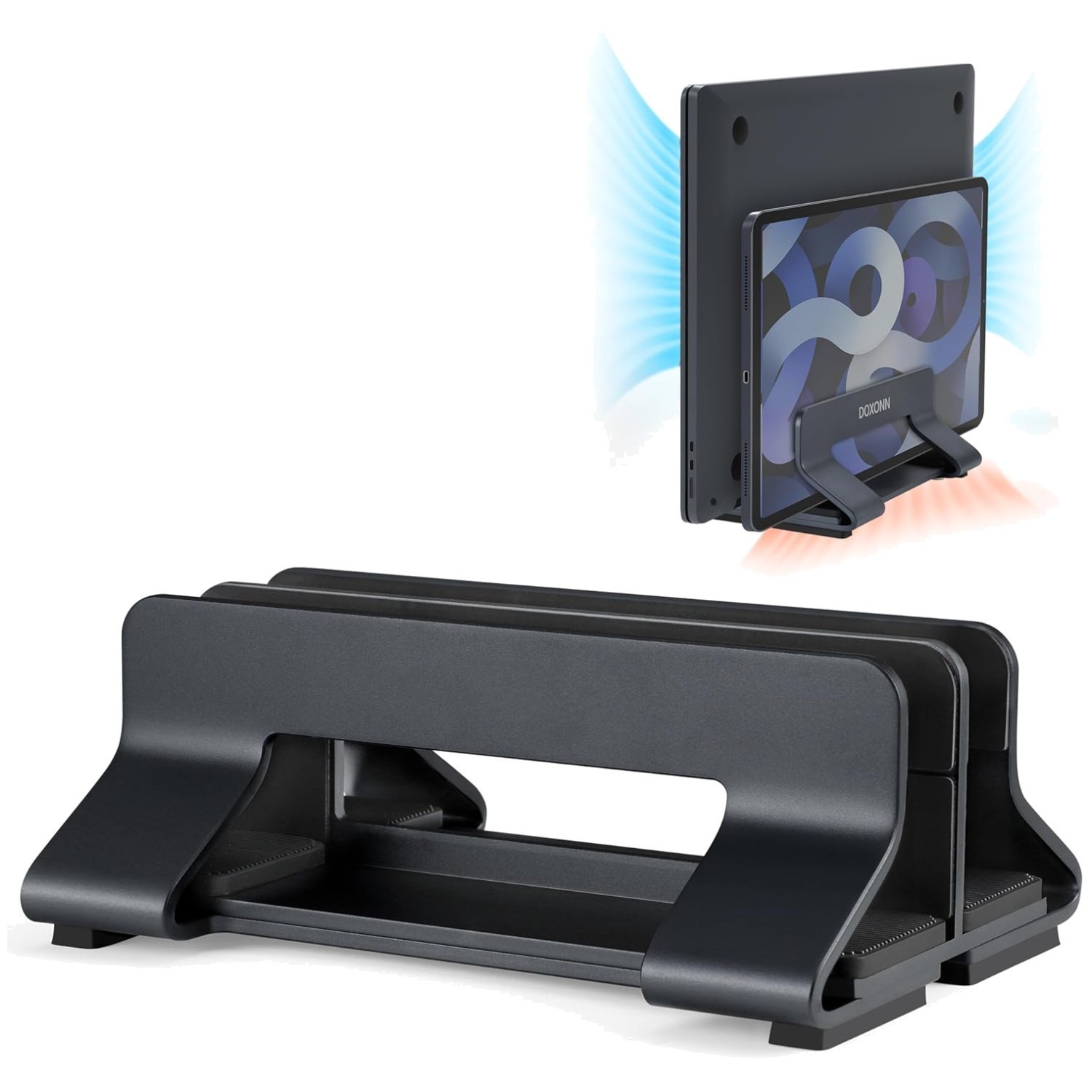 Dual Vertical Stand Holder for MacBook -  Aluminum
