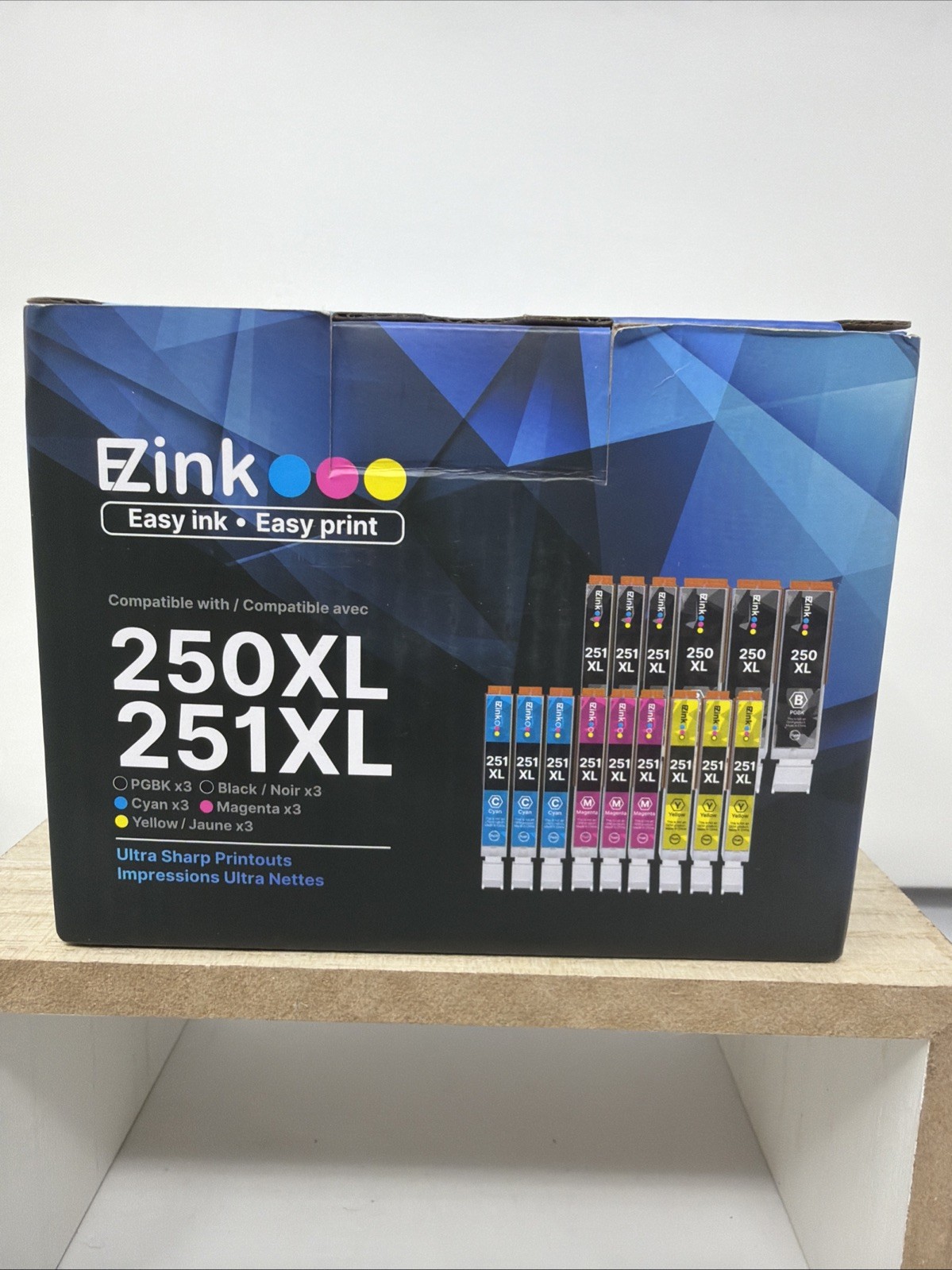  EZ Ink Cartridges Sealed Box 15 Pack Printer Ink  250xl/251xl