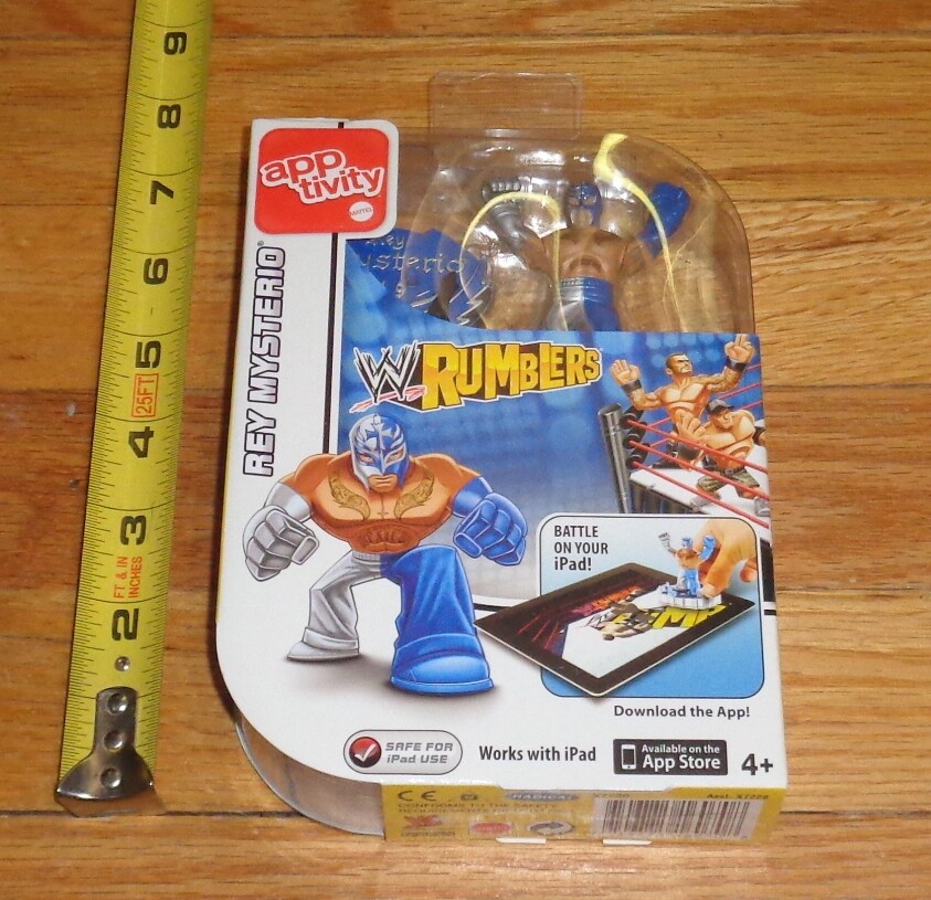 2012 WWE WWF Mattel Rey Mysterio Rumblers Apptivity Wrestling Figure IPAD App 