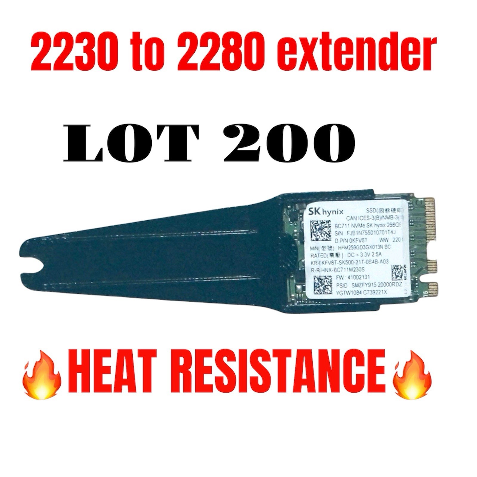 2230 to 2280 NVMe M.2 Adapter SSD Converter Extender LOT 200