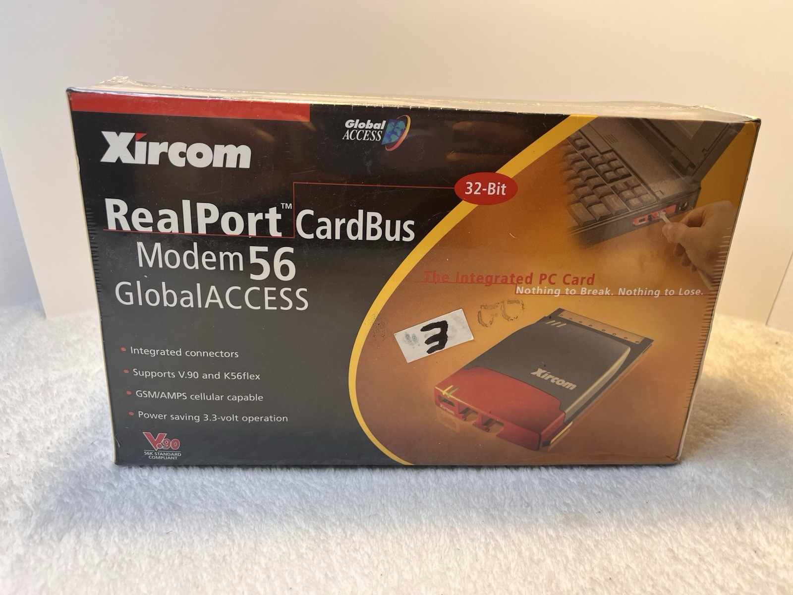 Xircom RealPort CardBus Modem 56 GlobalACCESS RBM56G New Sealed Vintage 1998