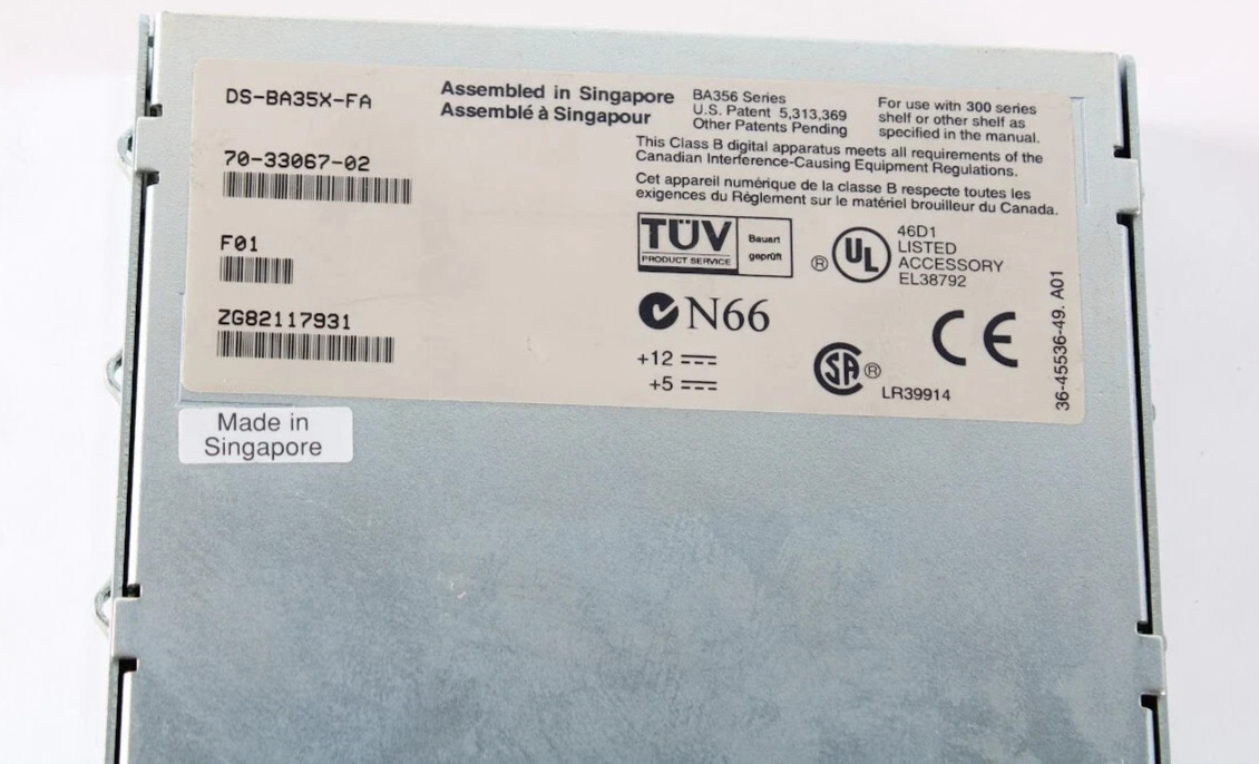 DEC BA356 16 BIT UW SCSI I/O MOD SINGLE BUS DS-BA35X-FA