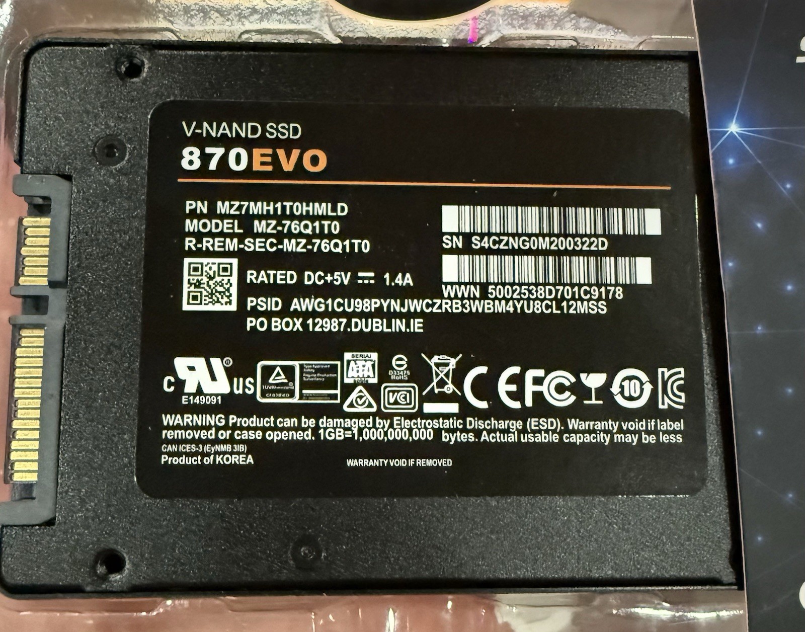 Tested - Open box - 931GB - 1TB SATA SSD Generic 2.5" Internal 870EVO